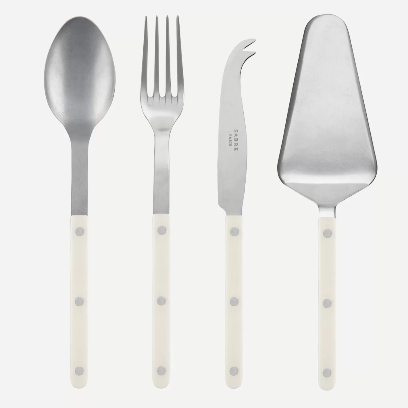 Sabre Paris Set Of 4 Must-Have Serving Pieces>Bistrot Vintage Solid, Ivory