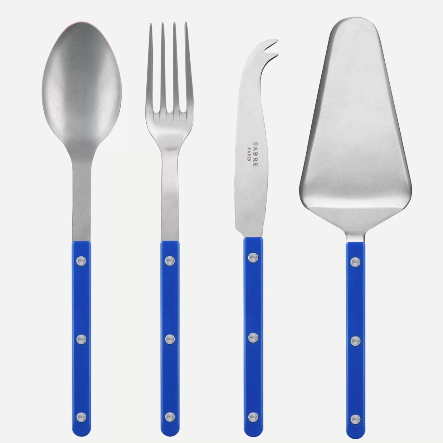 Sabre Paris Set Of 4 Must-Have Serving Pieces>Bistrot Vintage Solid, Lapis blue