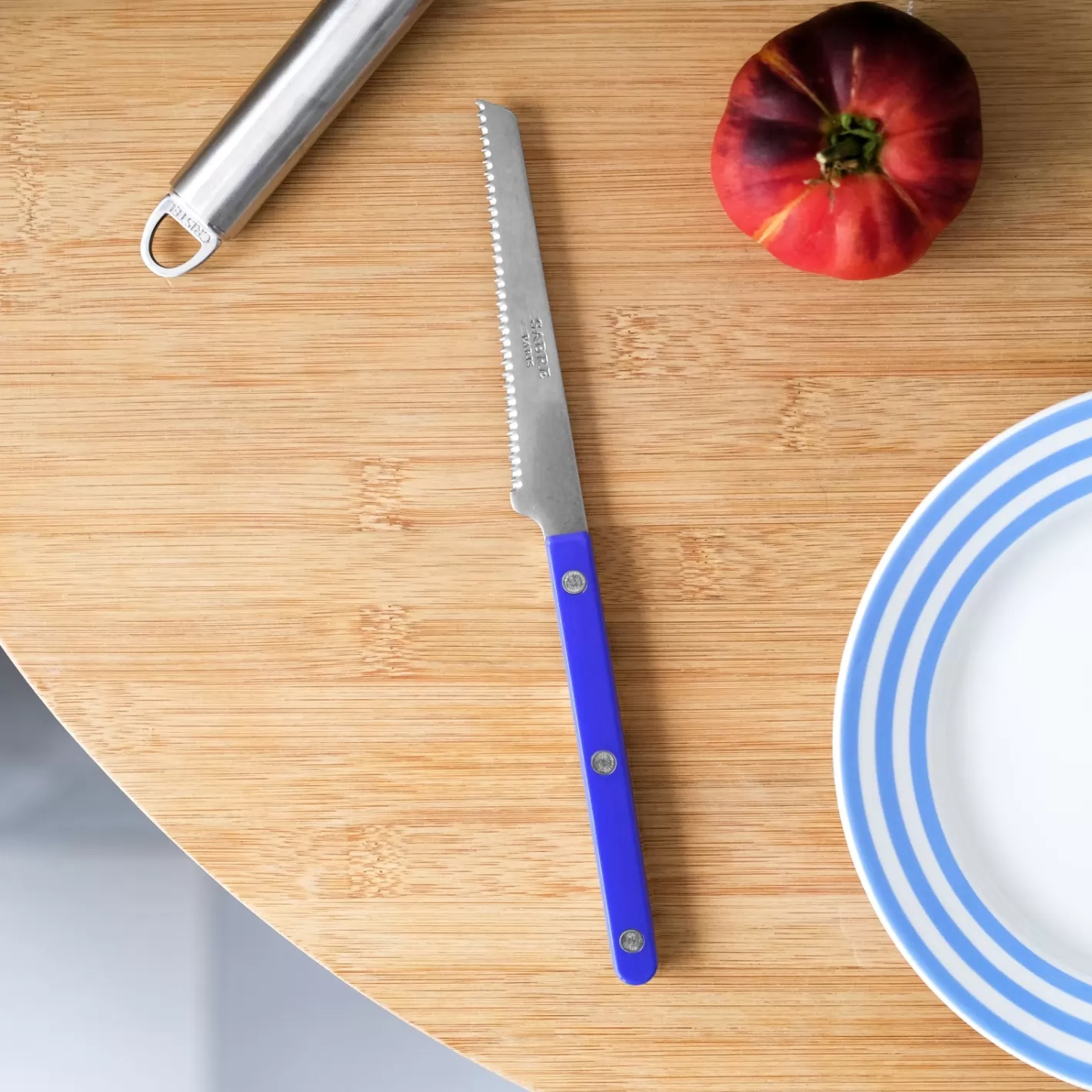 Sabre Paris Tomato Knife>Bistrot Vintage Solid, Lapis blue