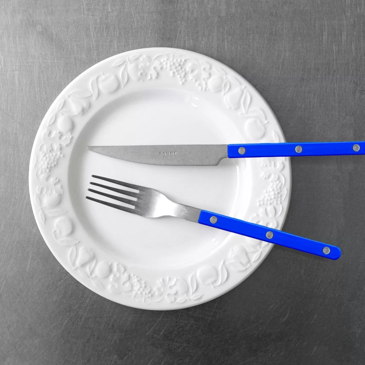 Sabre Paris 48 Pieces Set>Bistrot Vintage Solid, Lapis blue
