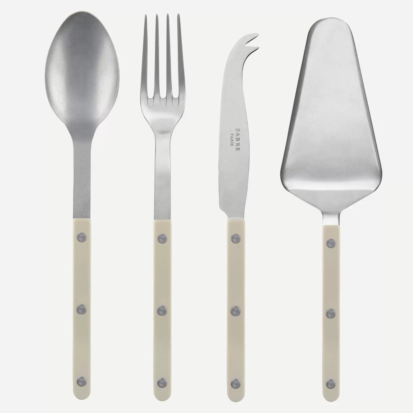 Sabre Paris Set Of 4 Must-Have Serving Pieces>Bistrot Vintage Solid, Light kaki