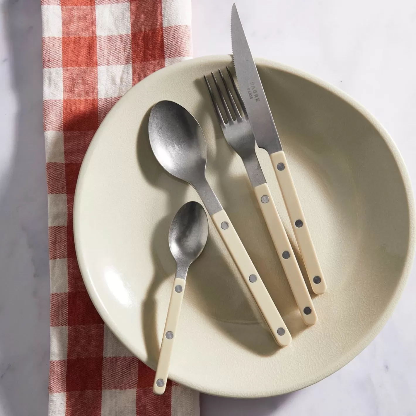 Sabre Paris Soup Spoon>Bistrot Vintage Solid, Light kaki