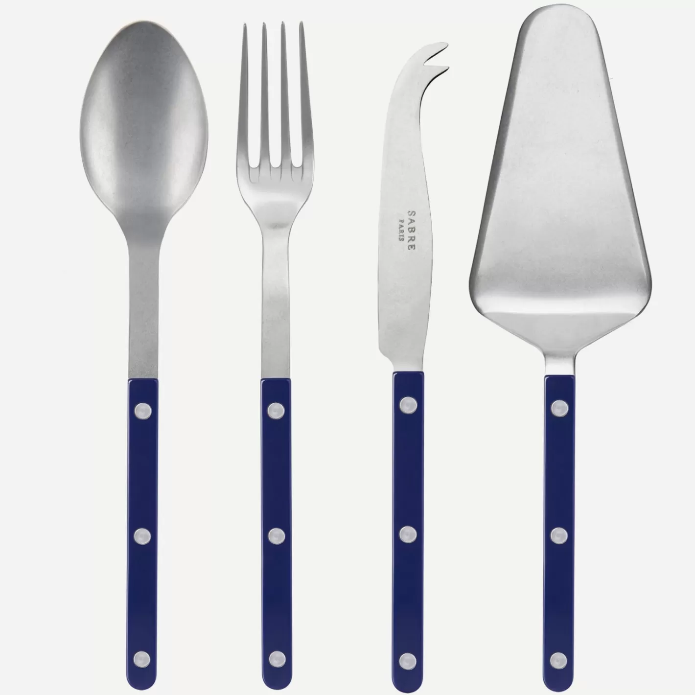Sabre Paris Set Of 4 Must-Have Serving Pieces>Bistrot Vintage Solid, Navy blue