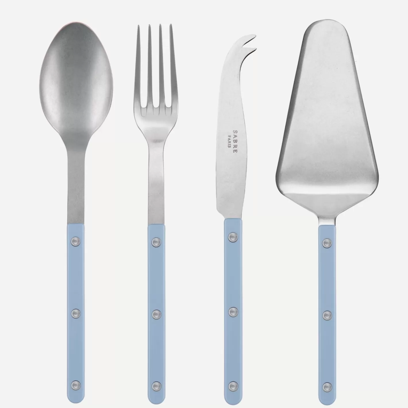 Sabre Paris Set Of 4 Must-Have Serving Pieces>Bistrot Vintage Solid, Pastel blue