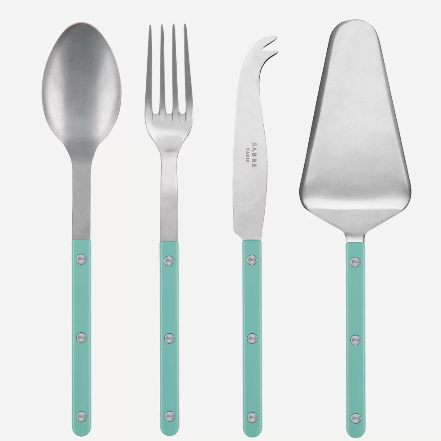Sabre Paris Set Of 4 Must-Have Serving Pieces>Bistrot Vintage Solid, Pastel green