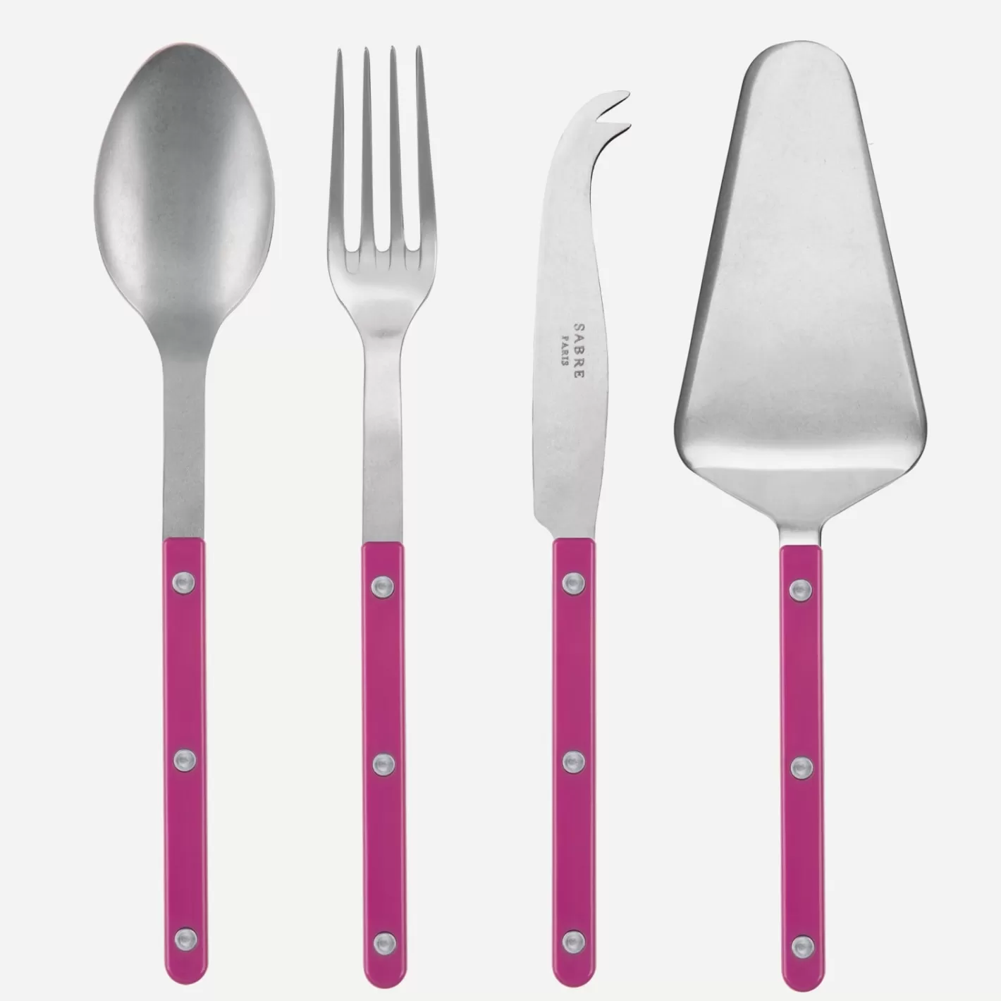 Sabre Paris Set Of 4 Must-Have Serving Pieces>Bistrot Vintage Solid, Raspberry