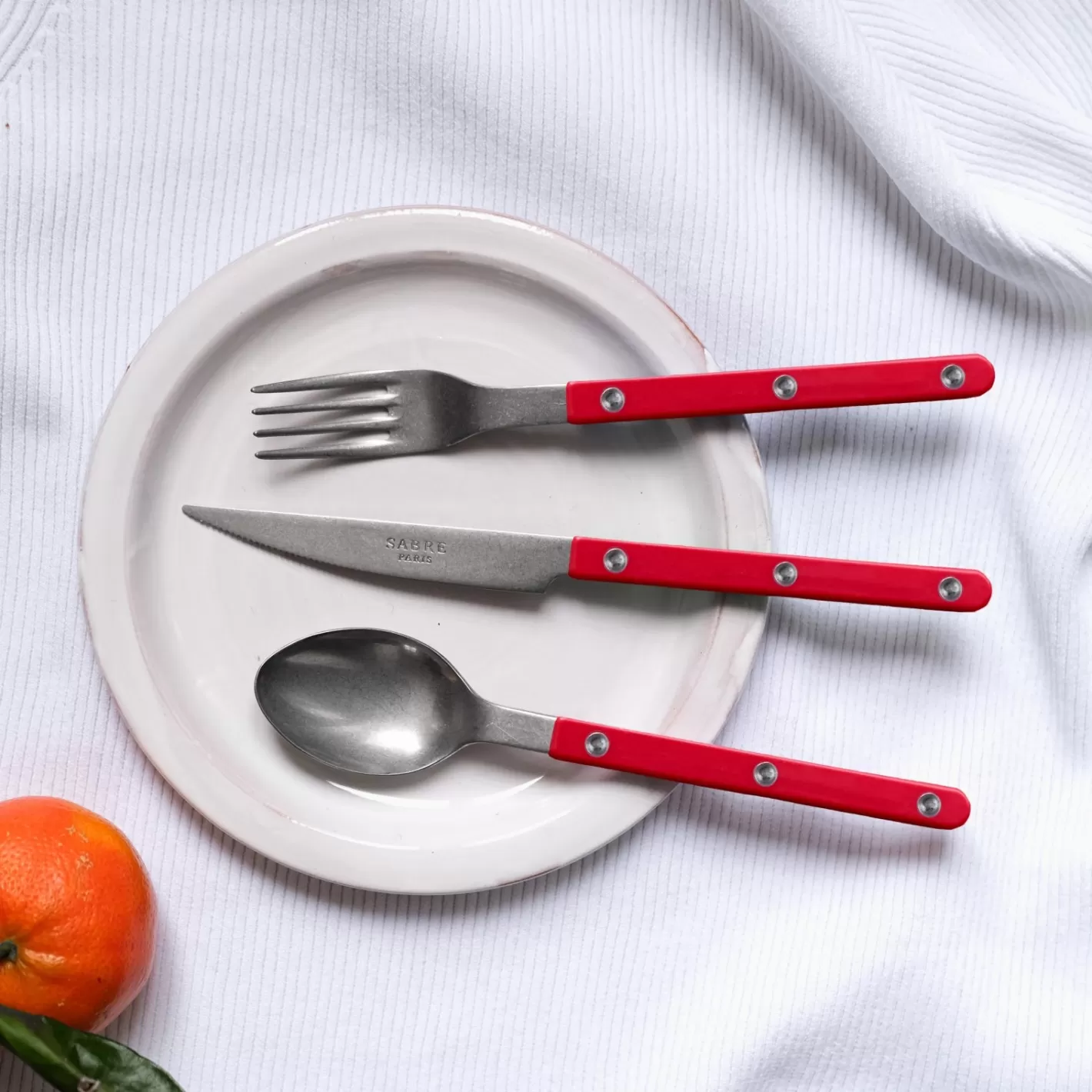 Sabre Paris Dessert Knife>Bistrot Vintage Solid, Red