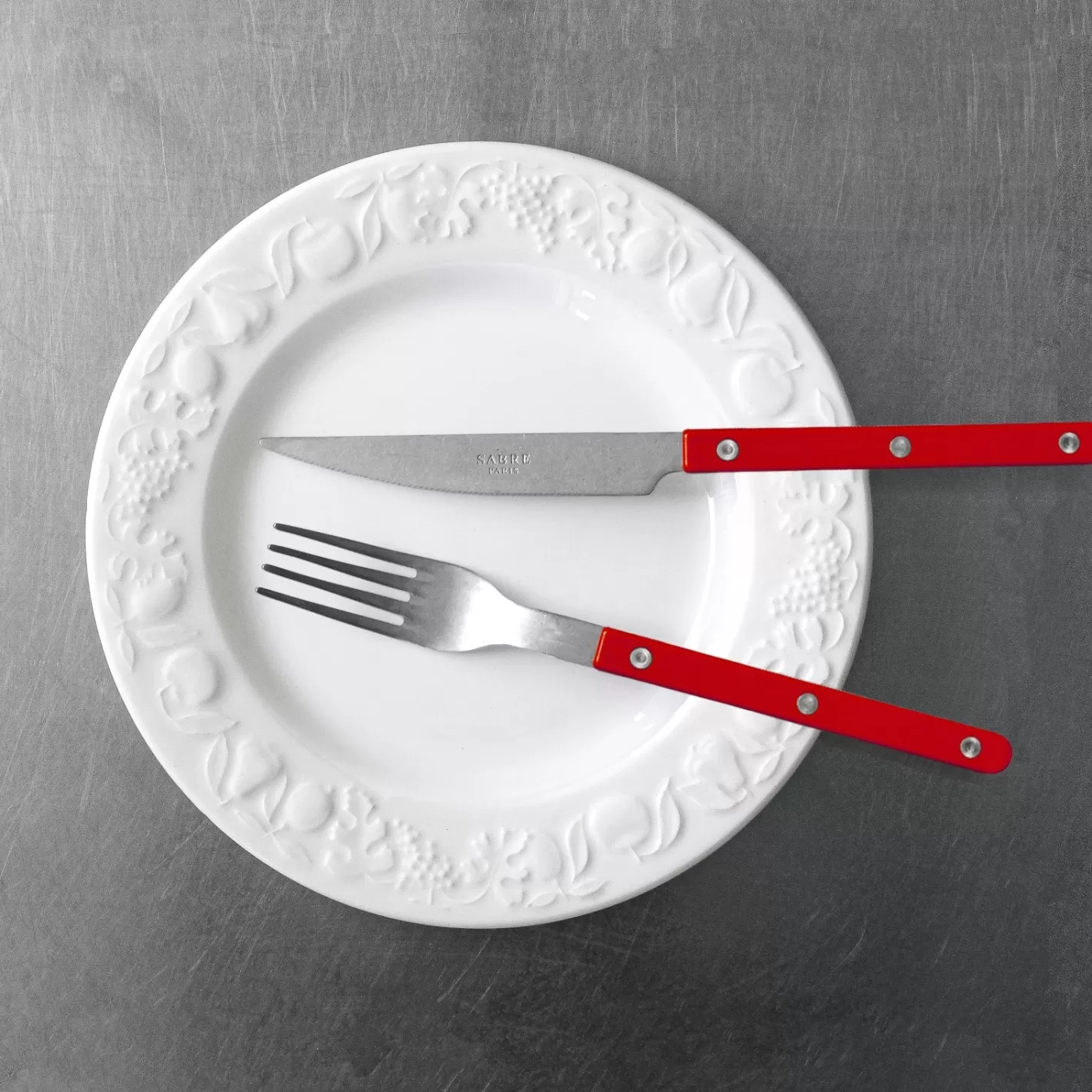 Sabre Paris 48 Pieces Set>Bistrot Vintage Solid, Red