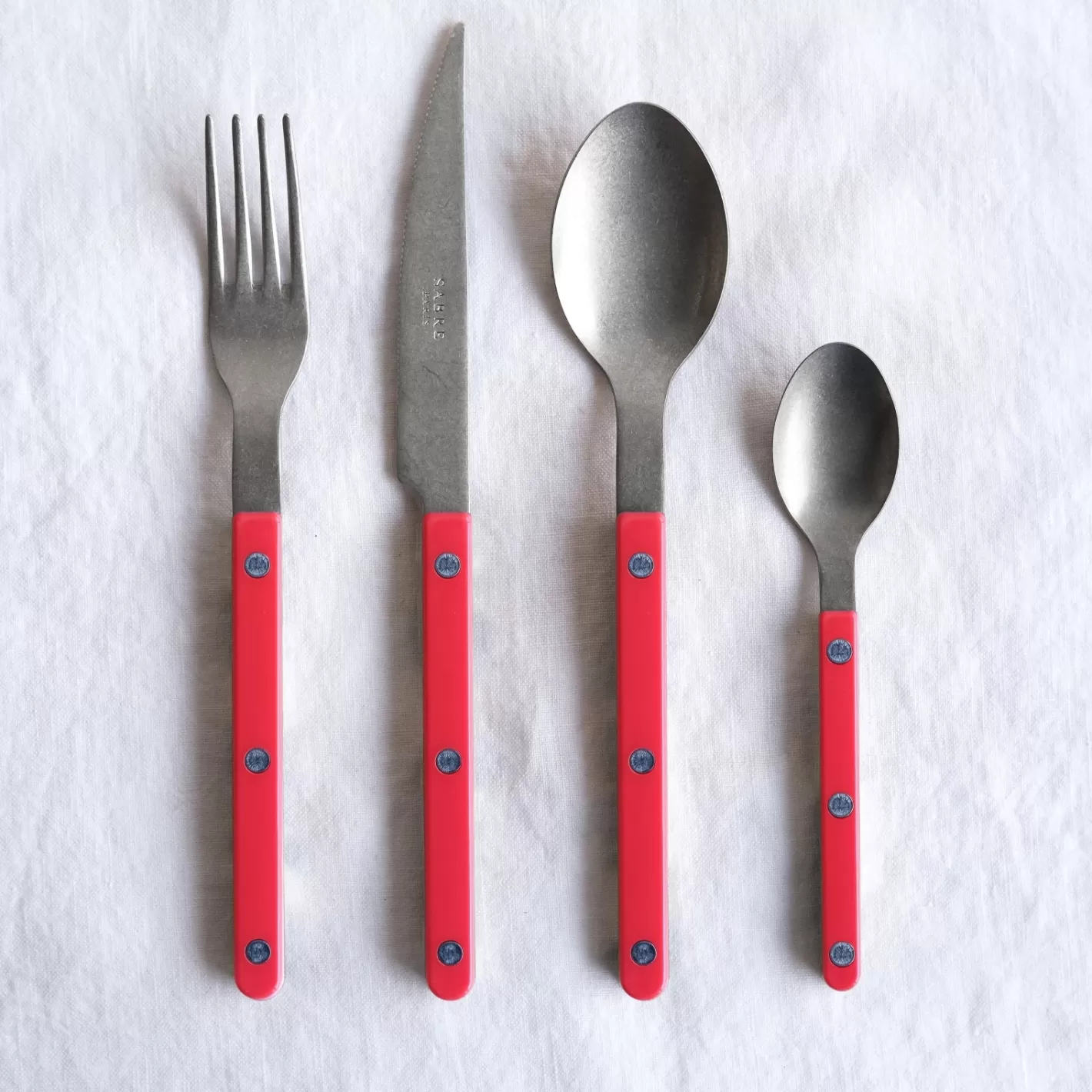 Sabre Paris 48 Pieces Set>Bistrot Vintage Solid, Red