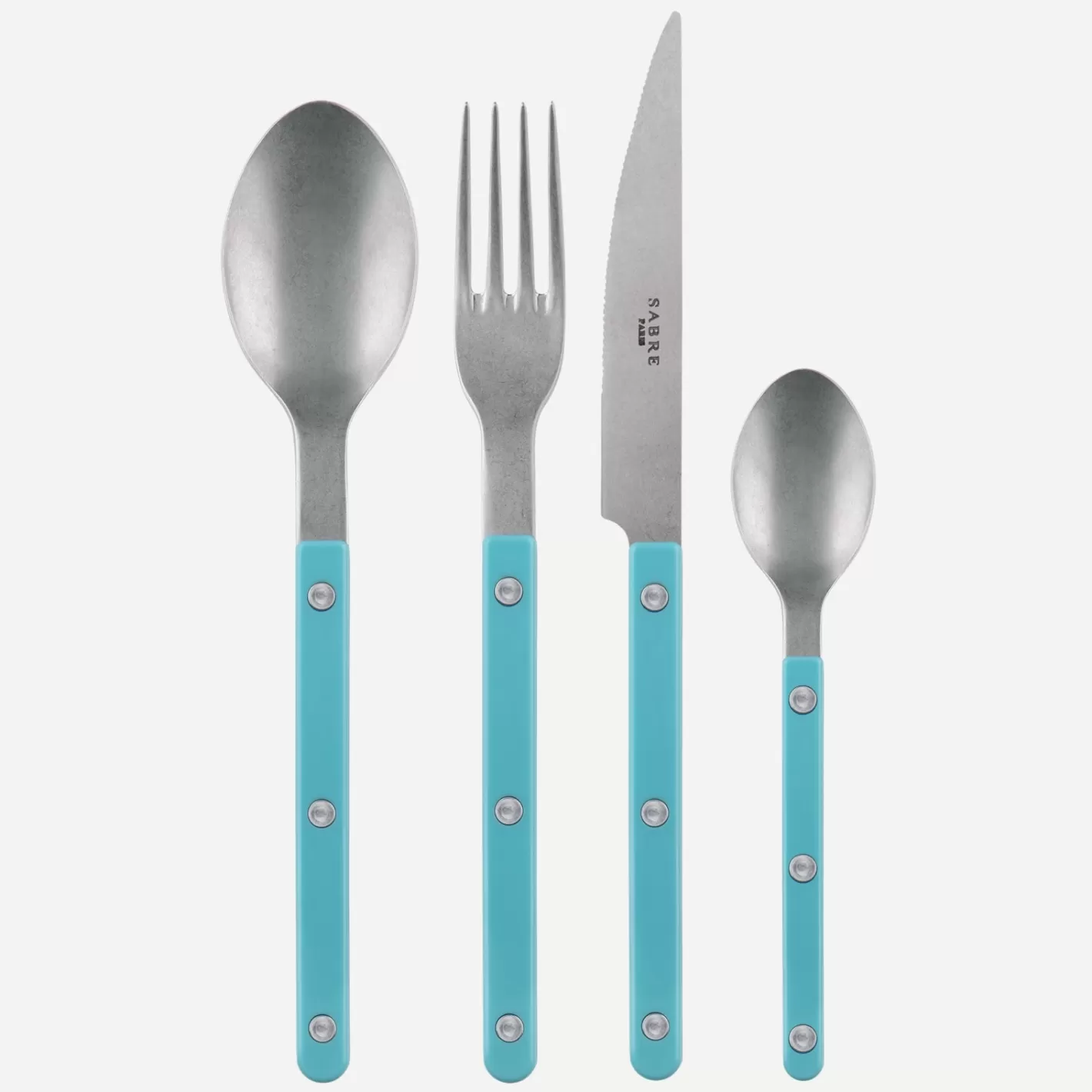 Sabre Paris 24 Pieces Set>Bistrot Vintage Solid, Turquoise
