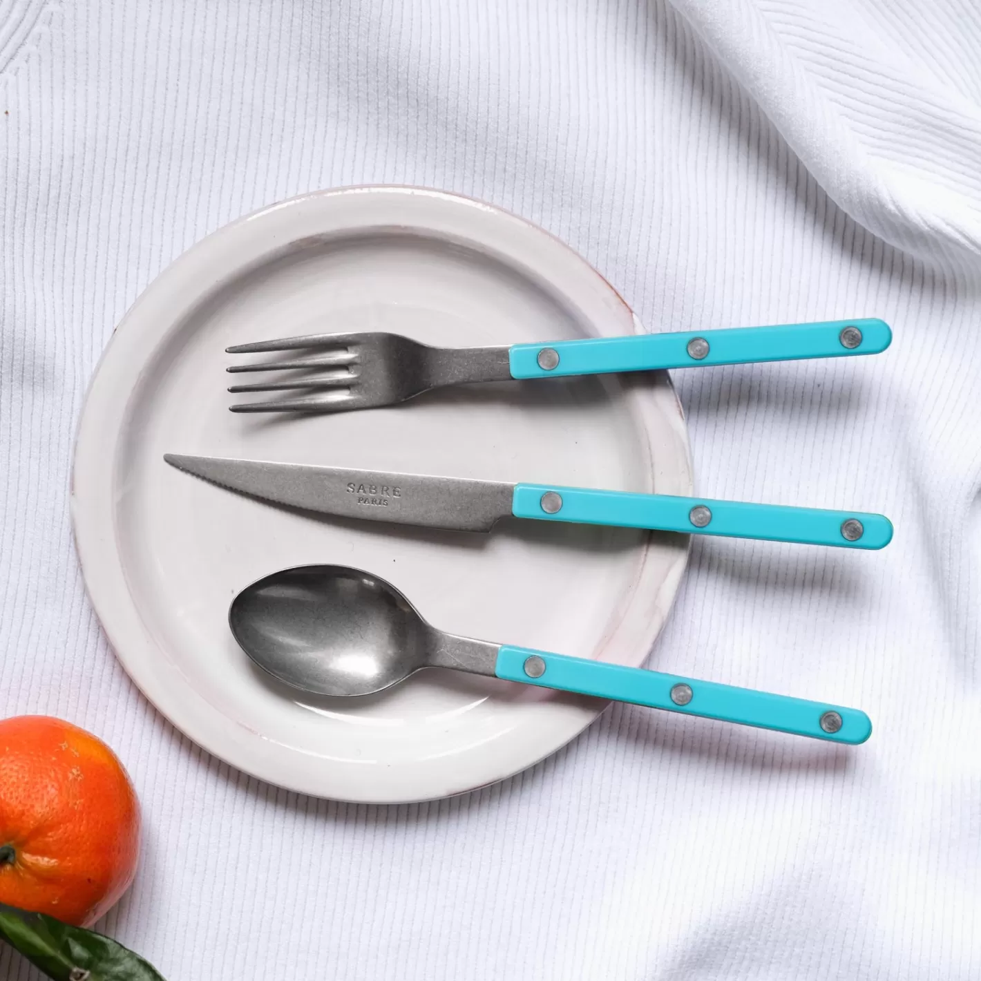 Sabre Paris Dessert Knife>Bistrot Vintage Solid, Turquoise