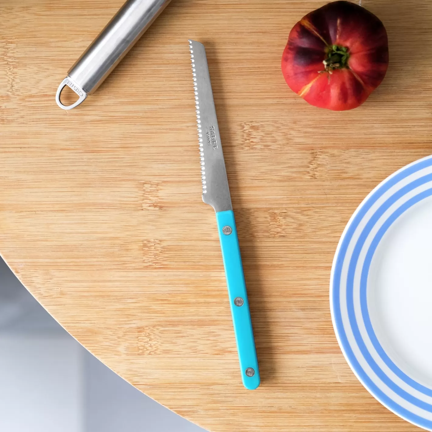 Sabre Paris Tomato Knife>Bistrot Vintage Solid, Turquoise