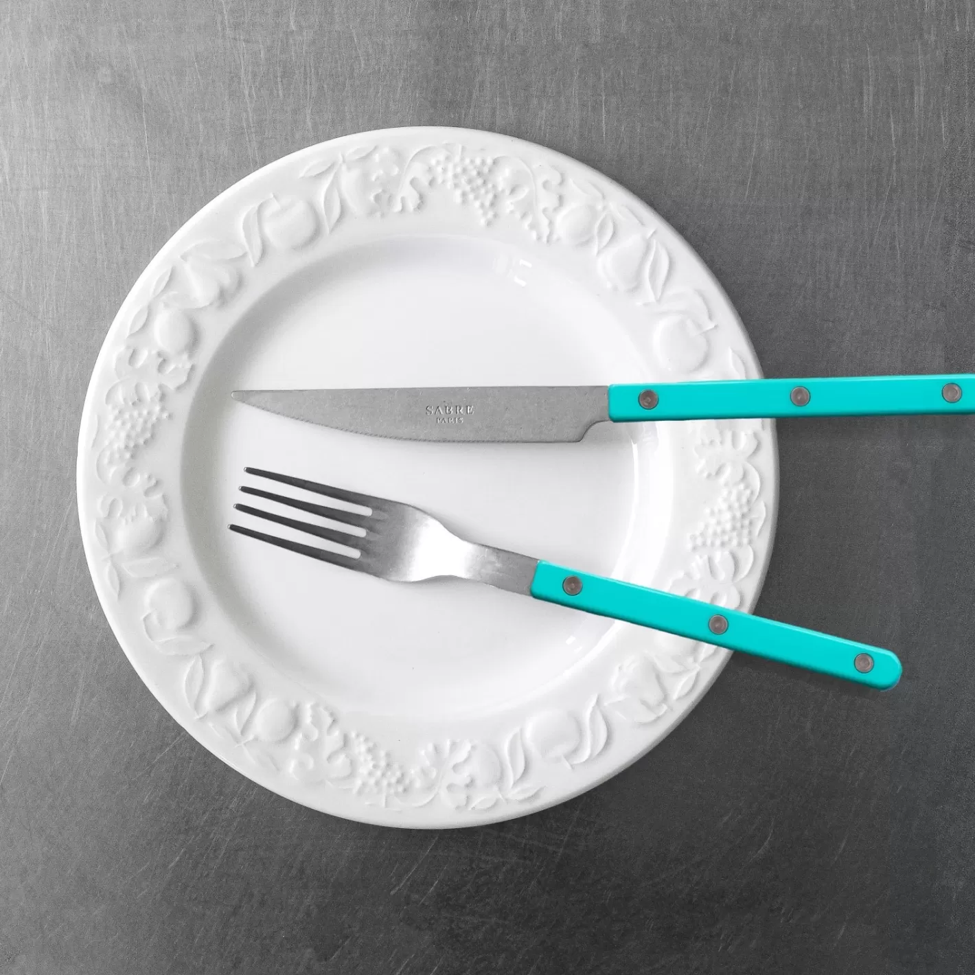Sabre Paris Dinner Knife>Bistrot Vintage Solid, Turquoise