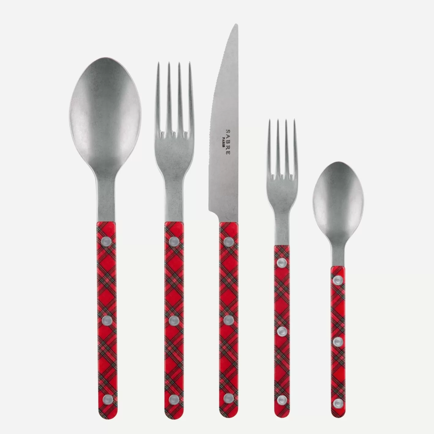 Sabre Paris Set Of 5 Pieces>Bistrot Vintage Tartan, Red