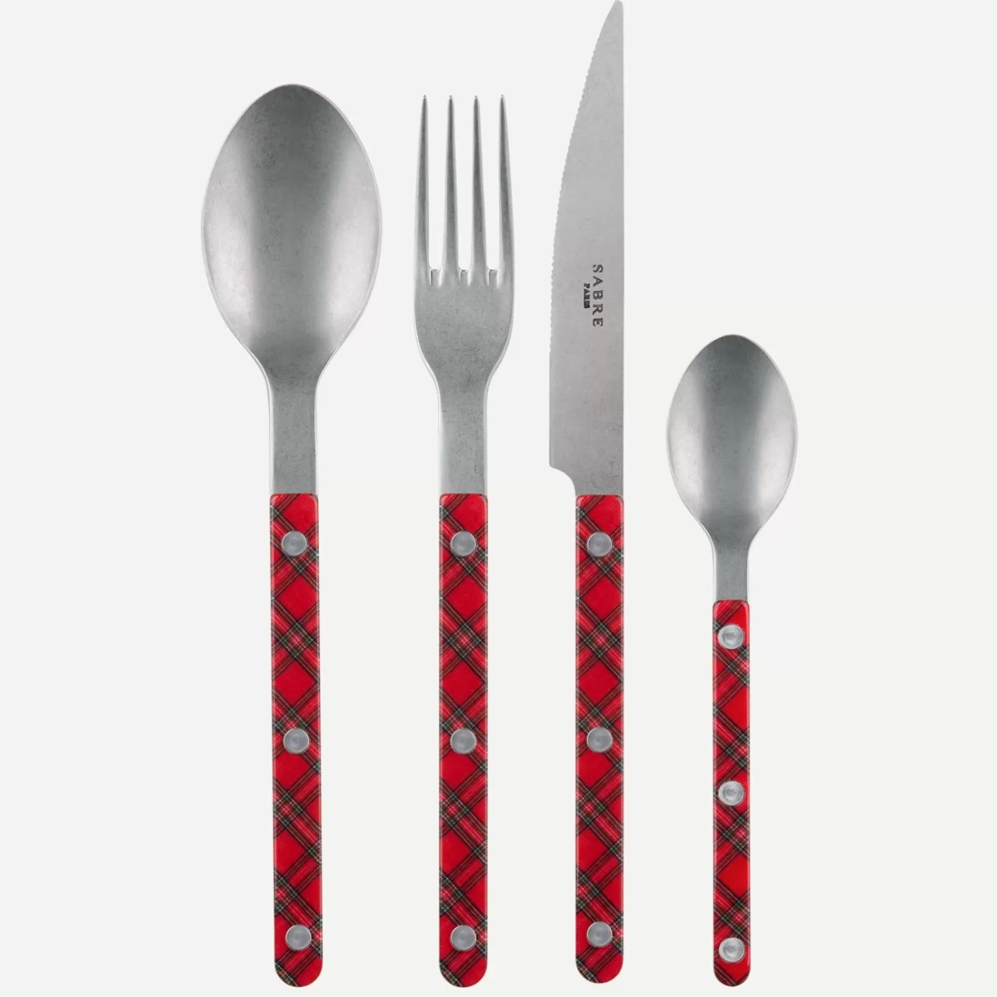 Sabre Paris 24 Pieces Set>Bistrot Vintage Tartan, Red