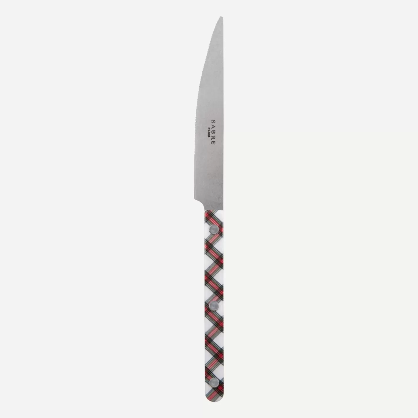 Sabre Paris Dinner Knife>Bistrot Vintage Tartan, White