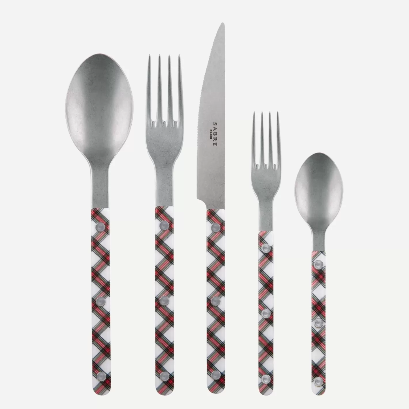 Sabre Paris Set Of 5 Pieces>Bistrot Vintage Tartan, White