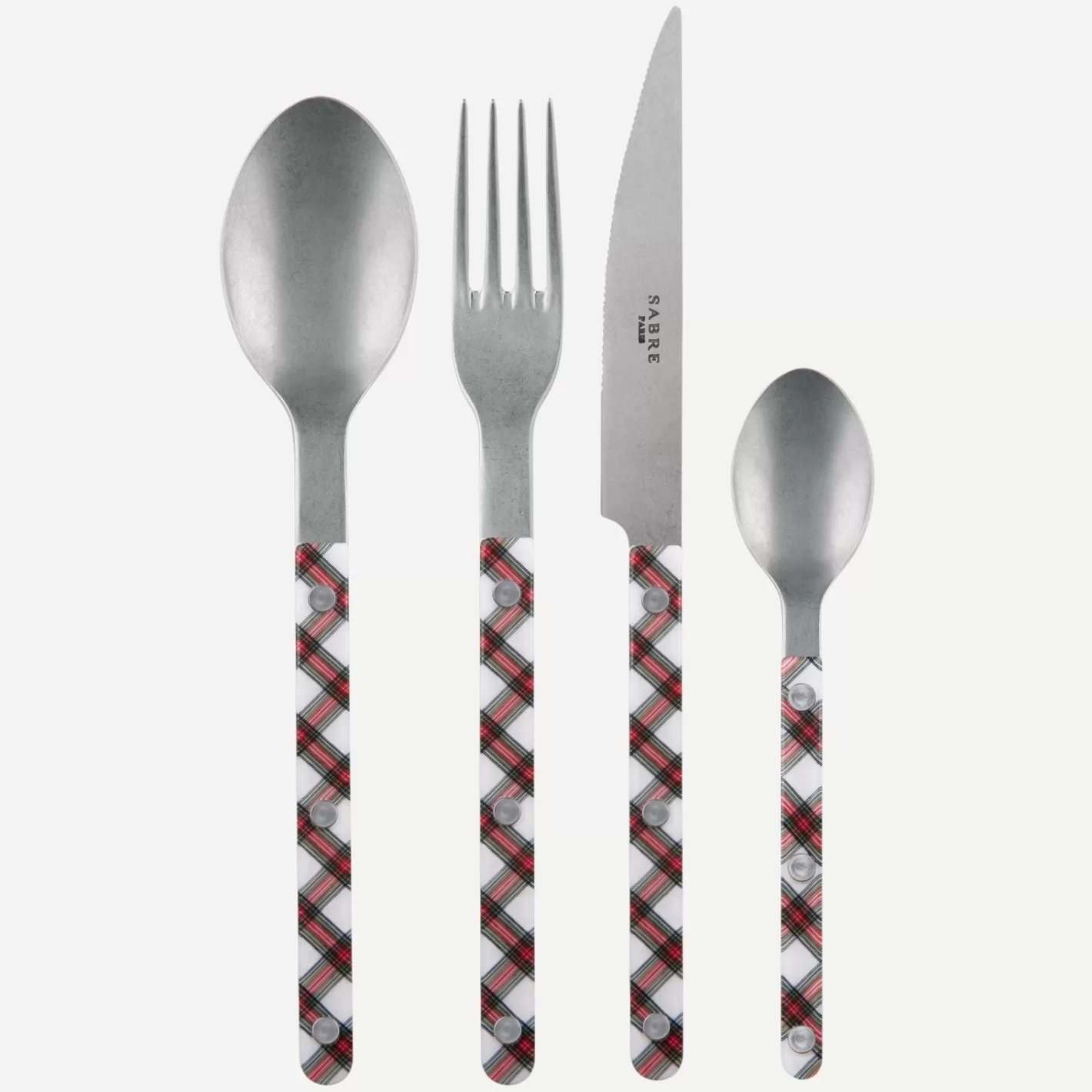 Sabre Paris 24 Pieces Set>Bistrot Vintage Tartan, White
