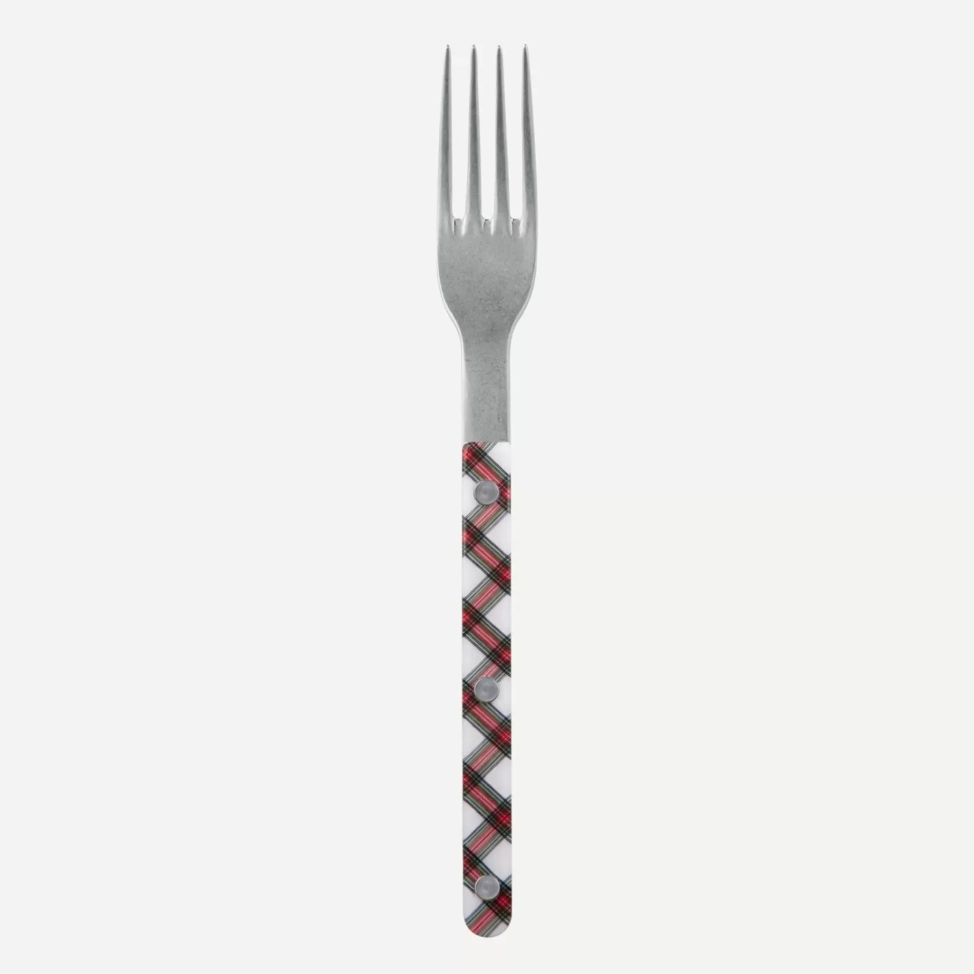 Sabre Paris Dinner Fork>Bistrot Vintage Tartan, White