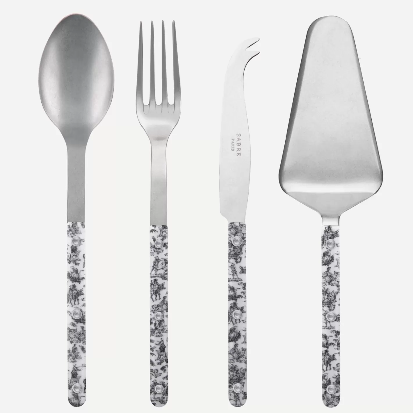 Sabre Paris Set Of 4 Must-Have Serving Pieces>Bistrot Vintage Toile, Black