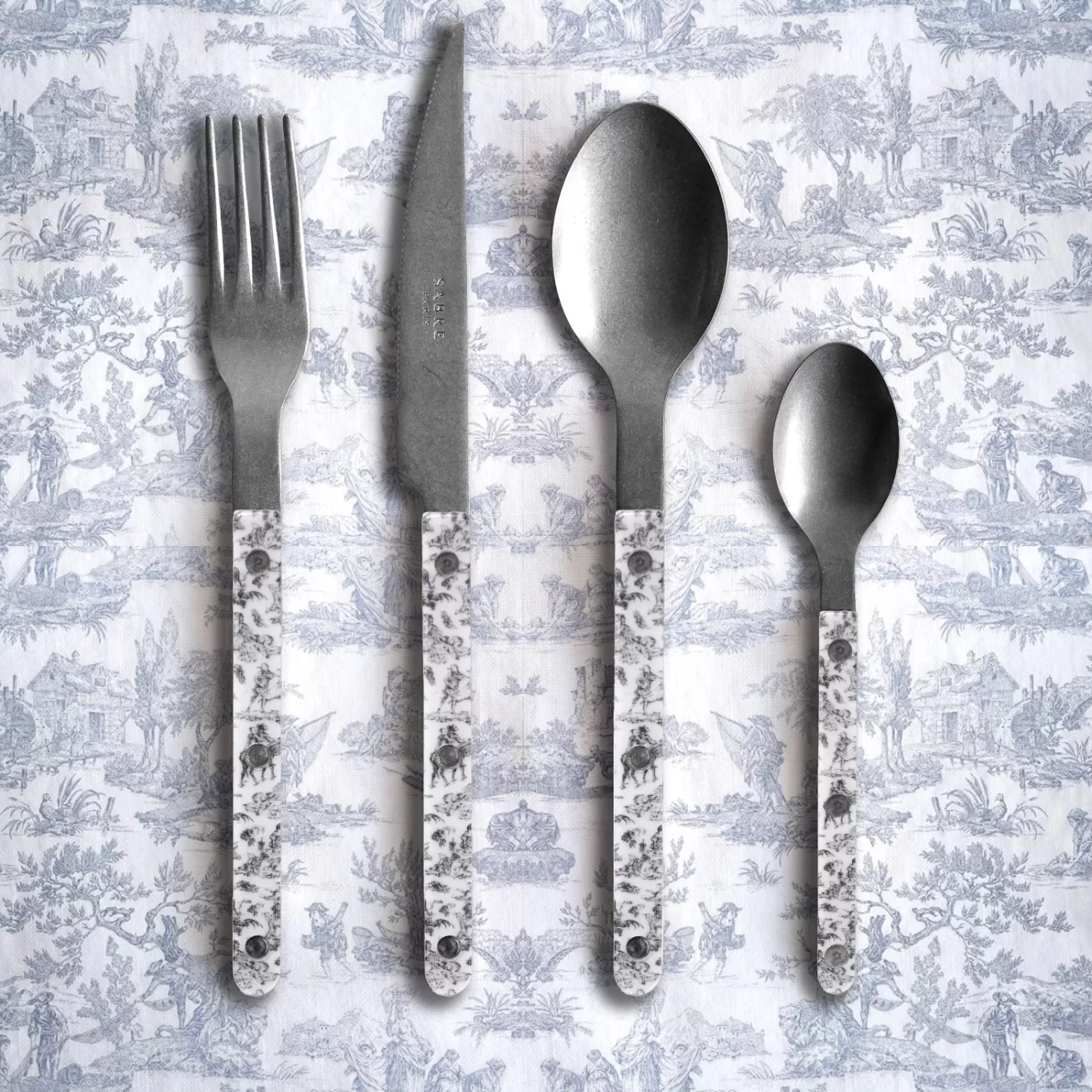 Sabre Paris Set Of 5 Pieces>Bistrot Vintage Toile, Black