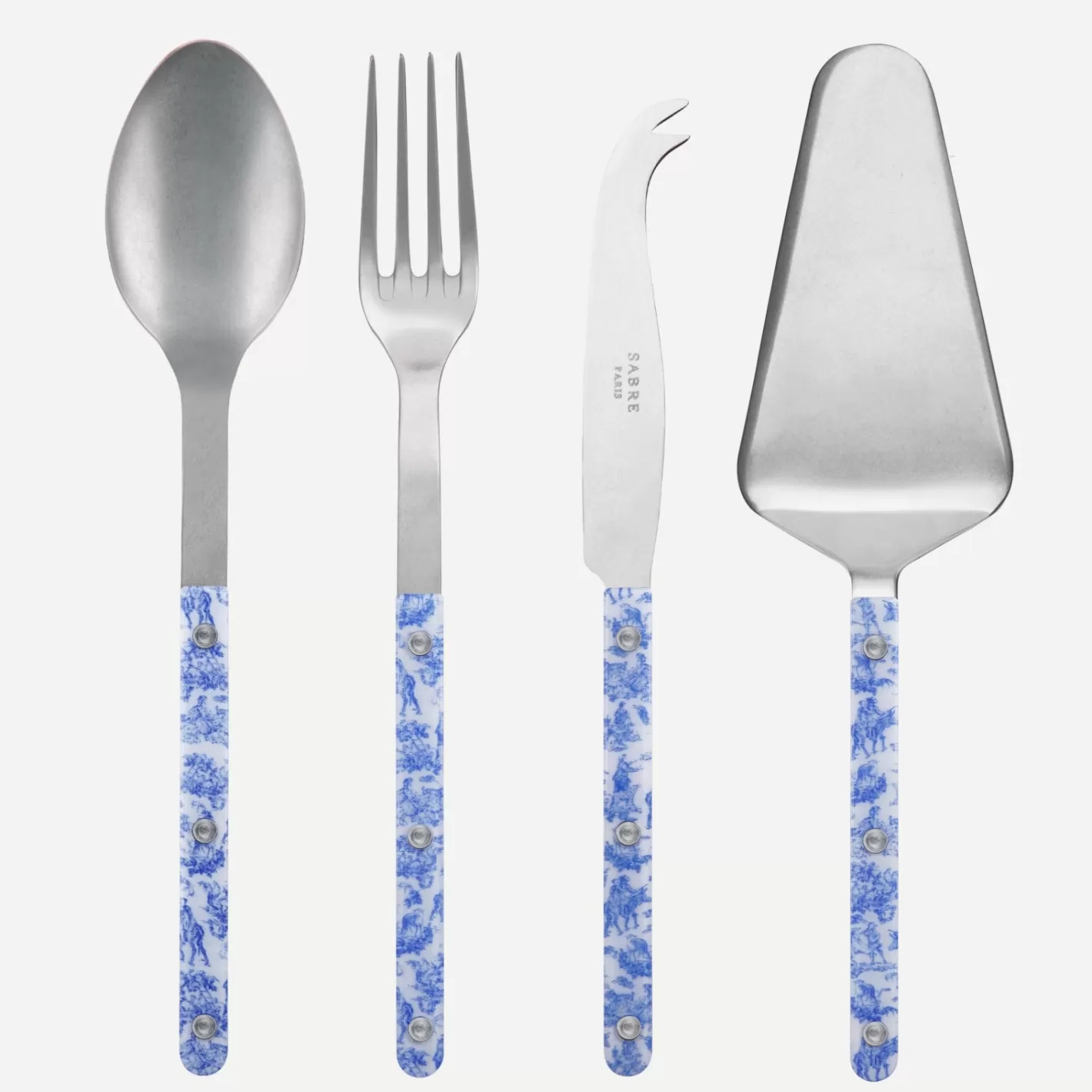 Sabre Paris Set Of 4 Must-Have Serving Pieces>Bistrot Vintage Toile, Blue