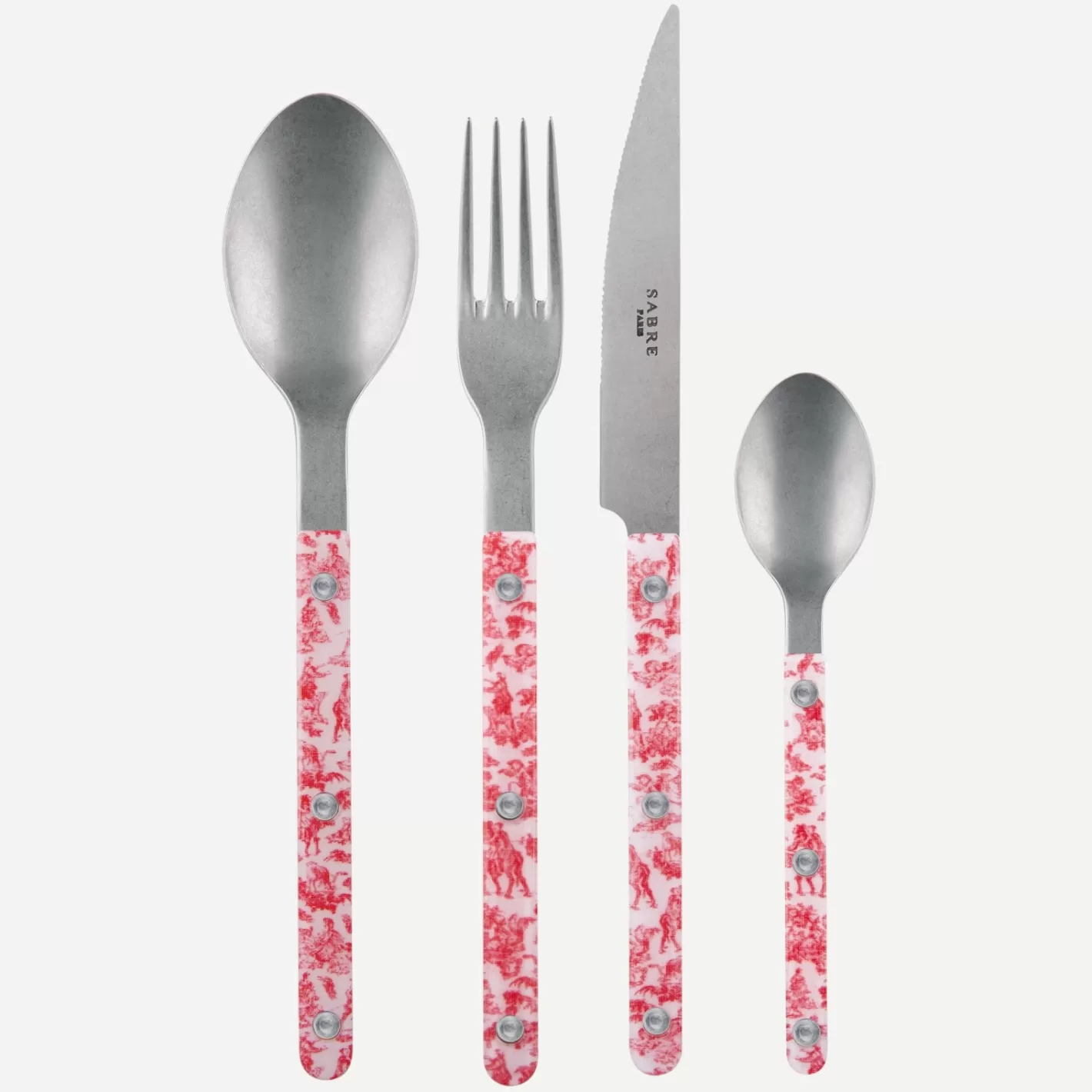 Sabre Paris 48 Pieces Set>Bistrot Vintage Toile, Red