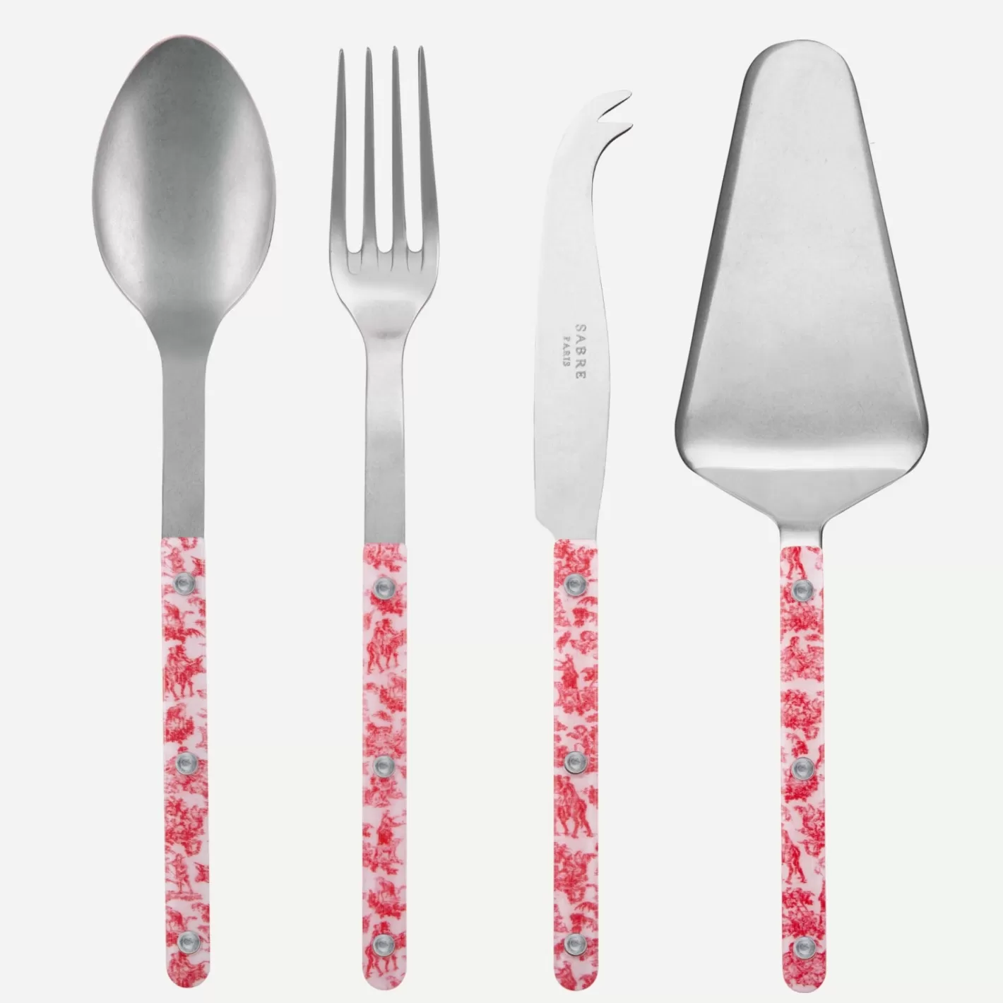 Sabre Paris Set Of 4 Must-Have Serving Pieces>Bistrot Vintage Toile, Red