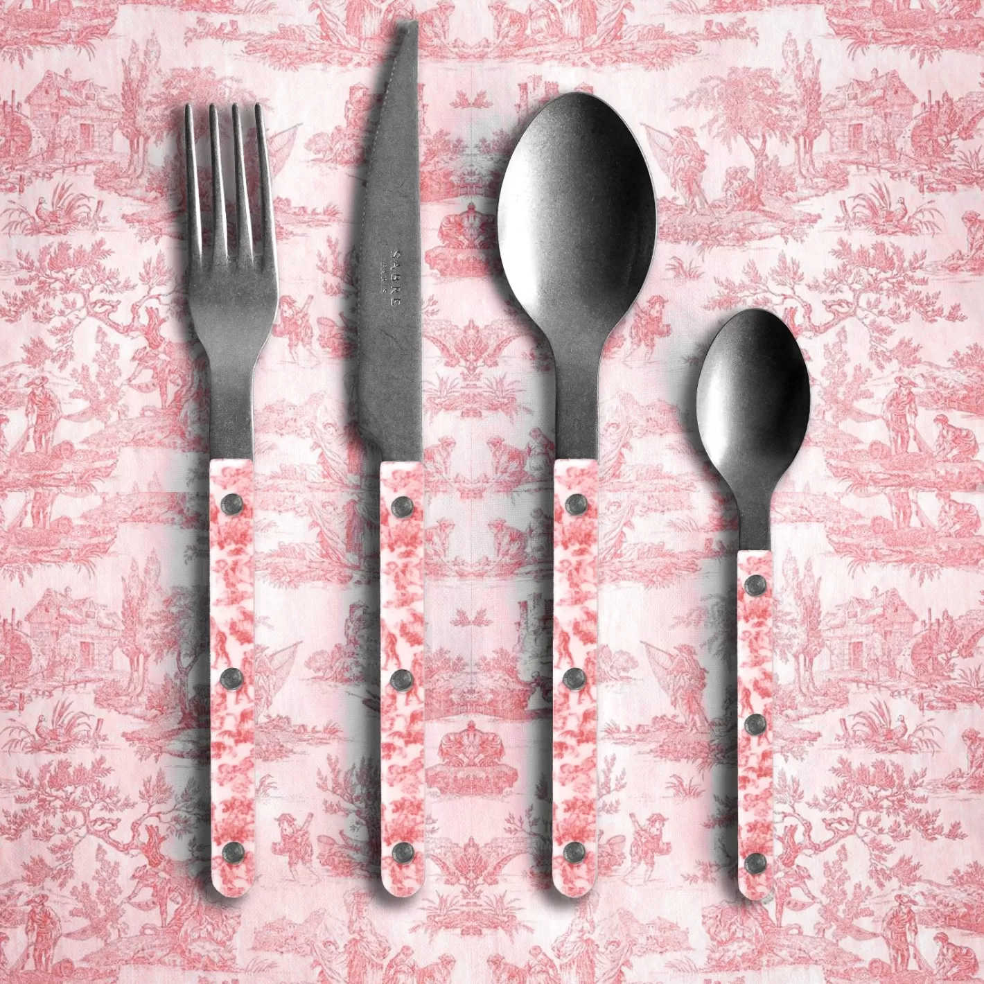 Sabre Paris Set Of 5 Pieces>Bistrot Vintage Toile, Red