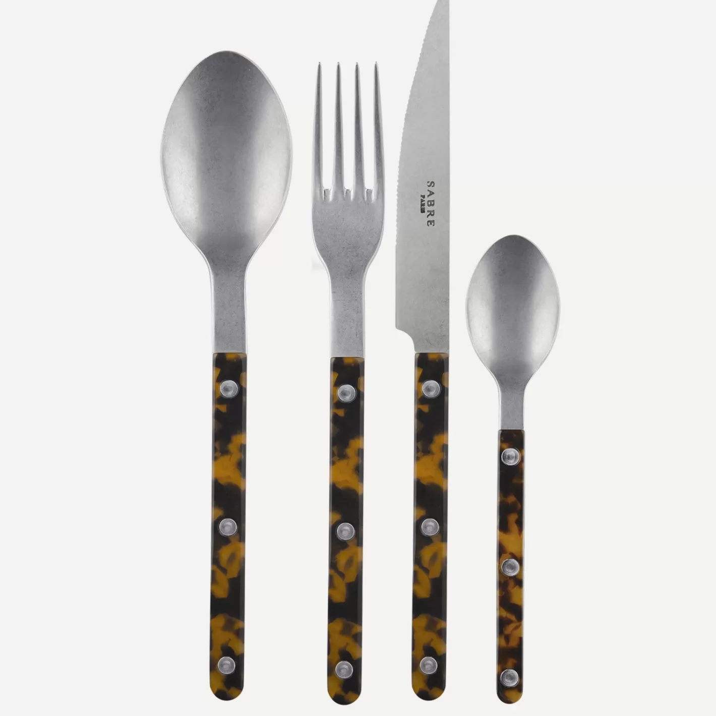 Sabre Paris Set Of 4 Pieces>Bistrot Vintage Tortoise, Faux Tortoise