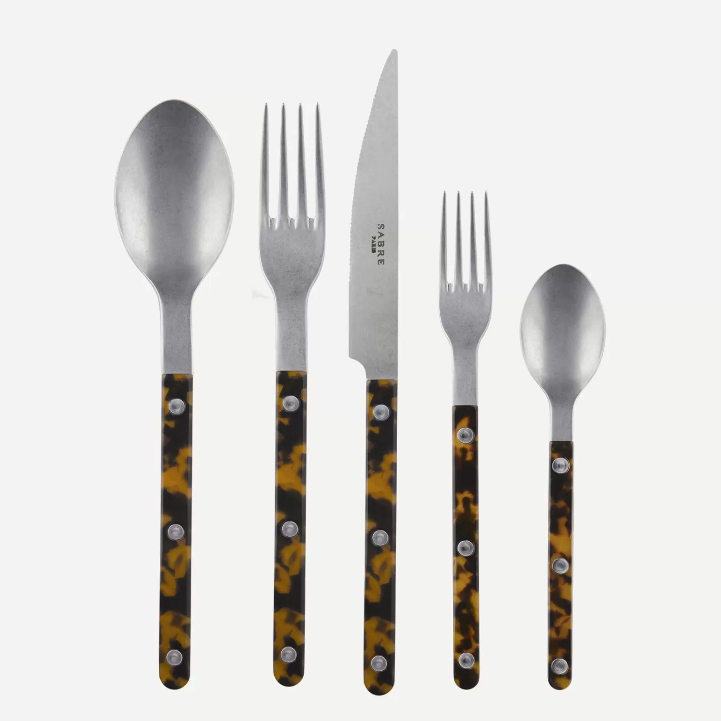 Sabre Paris Set Of 5 Pieces>Bistrot Vintage Tortoise, Faux Tortoise