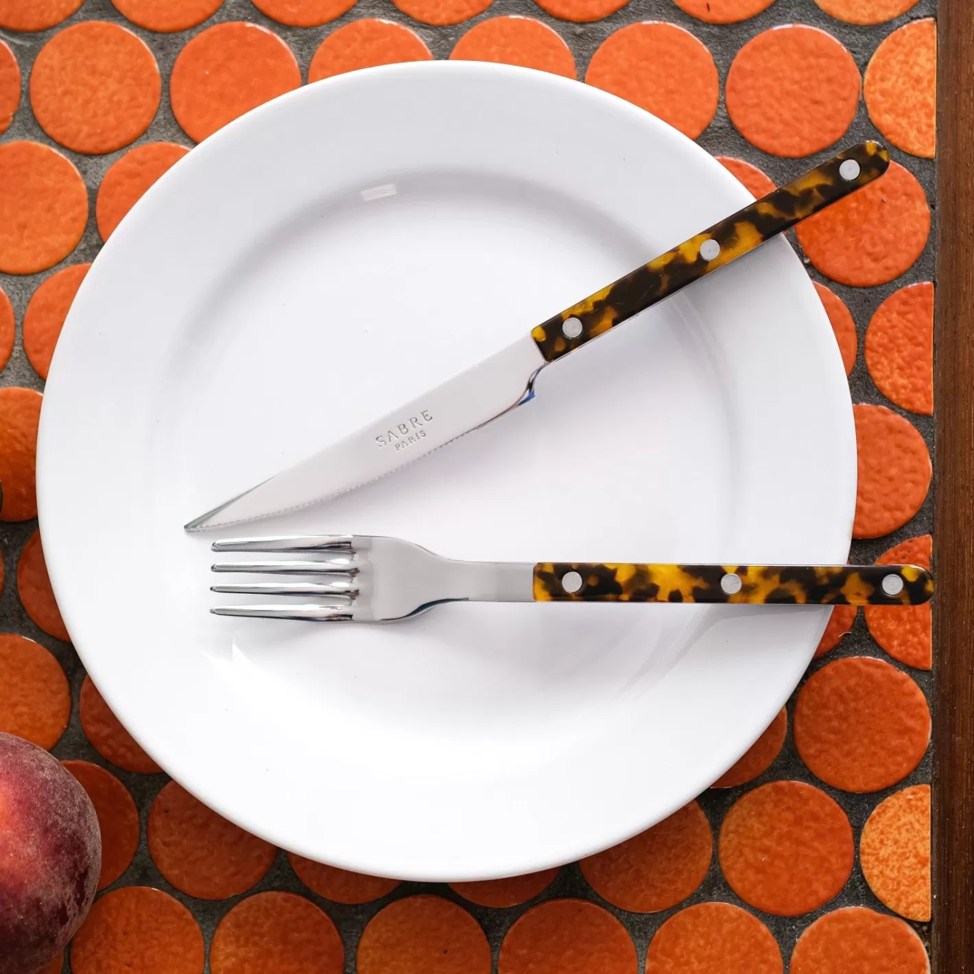 Sabre Paris Dinner Knife>Bistrot Vintage Tortoise, Faux Tortoise