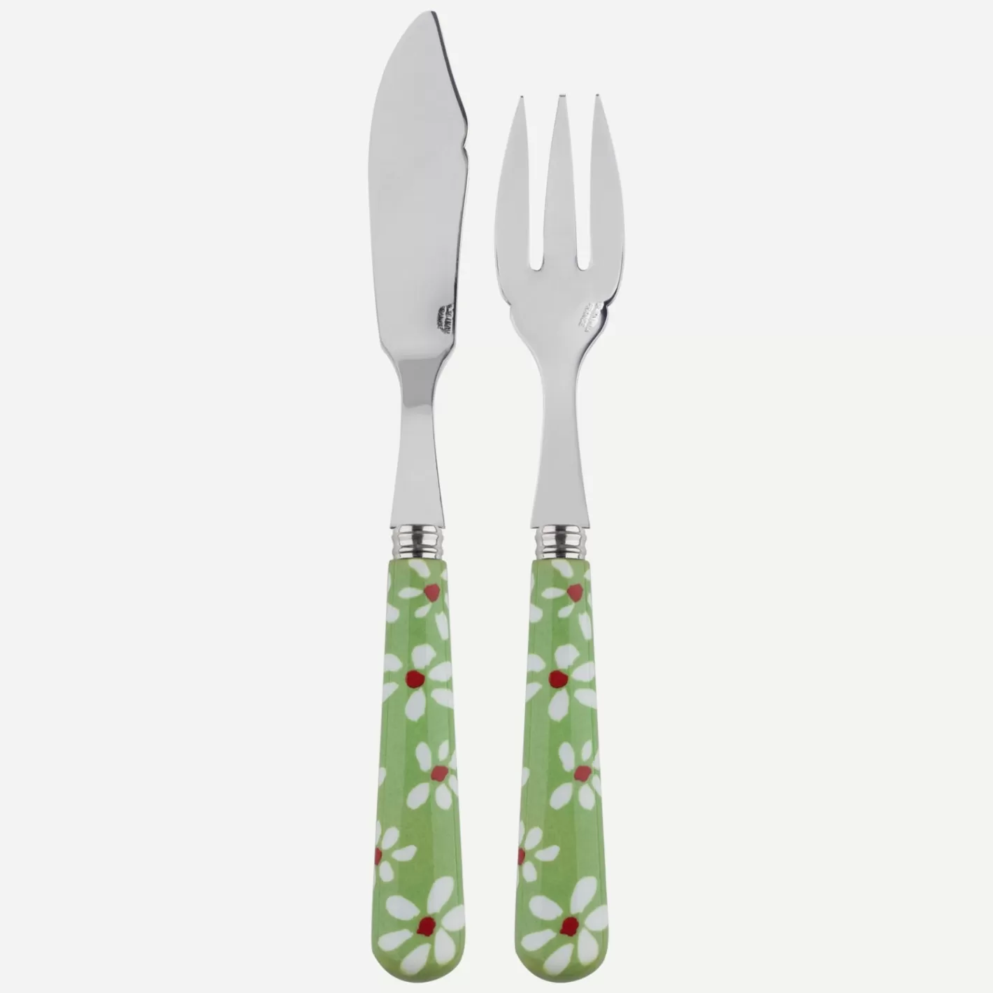 Sabre Paris Fish Knife | Fish Fork>Daisy, Garden green