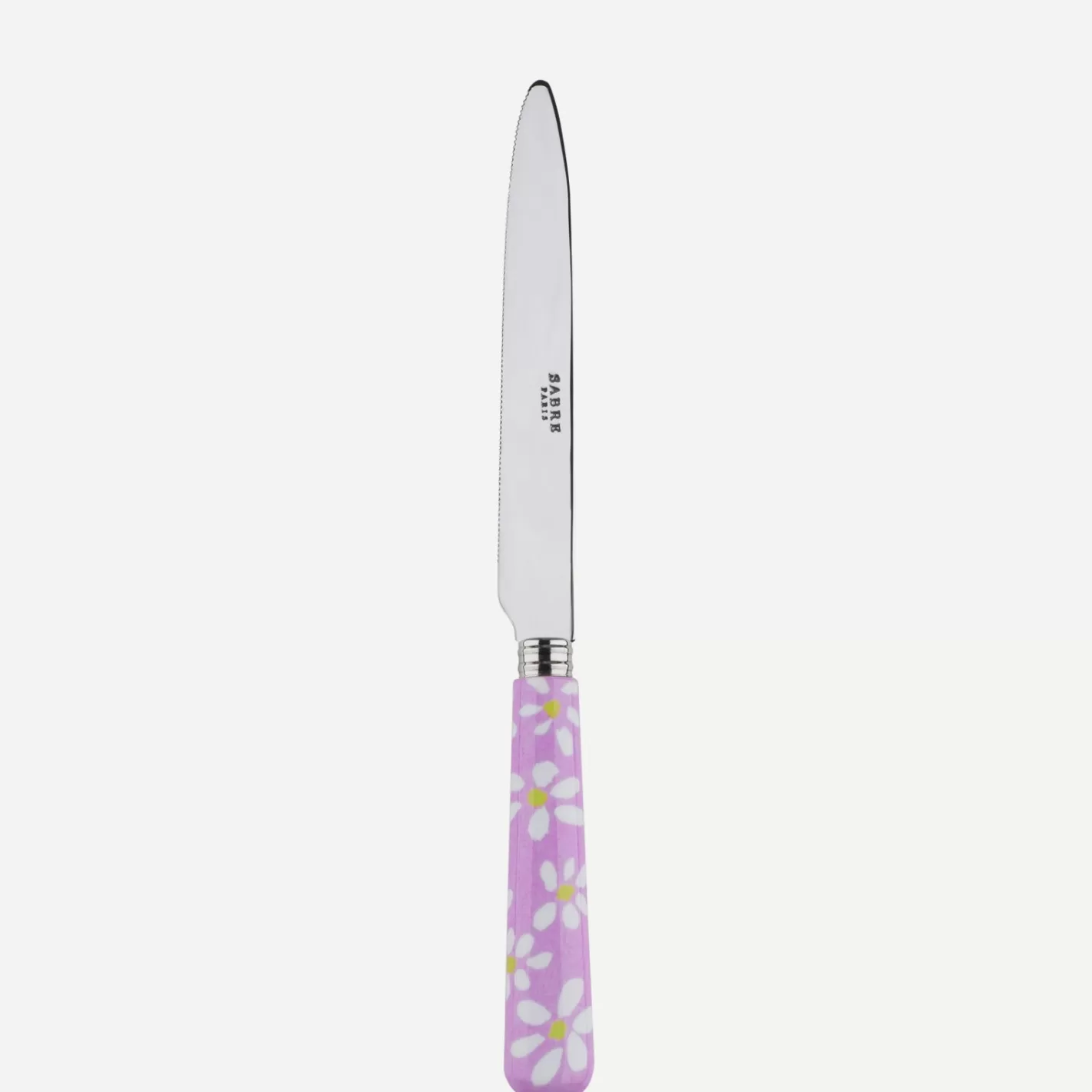 Sabre Paris Serrated Dinner Knife Blade>Daisy, Pink