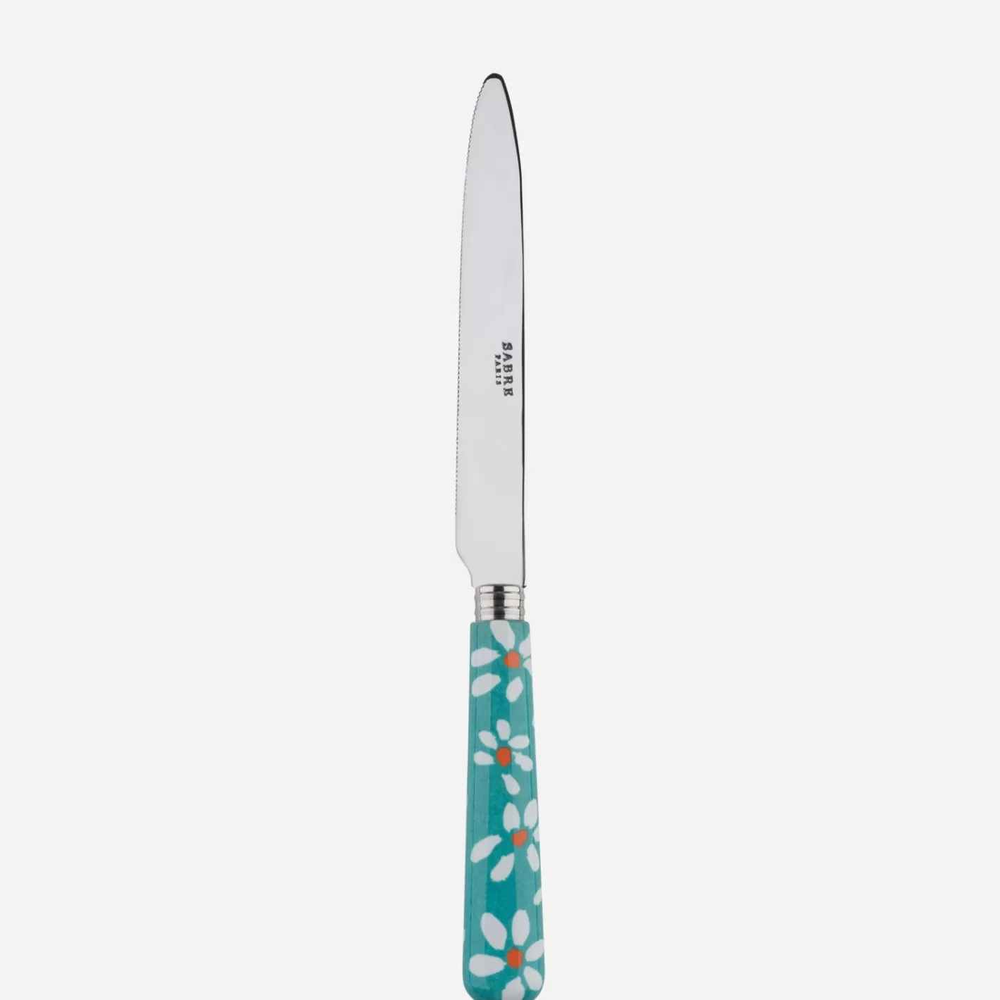 Sabre Paris Serrated Dinner Knife Blade>Daisy, Turquoise