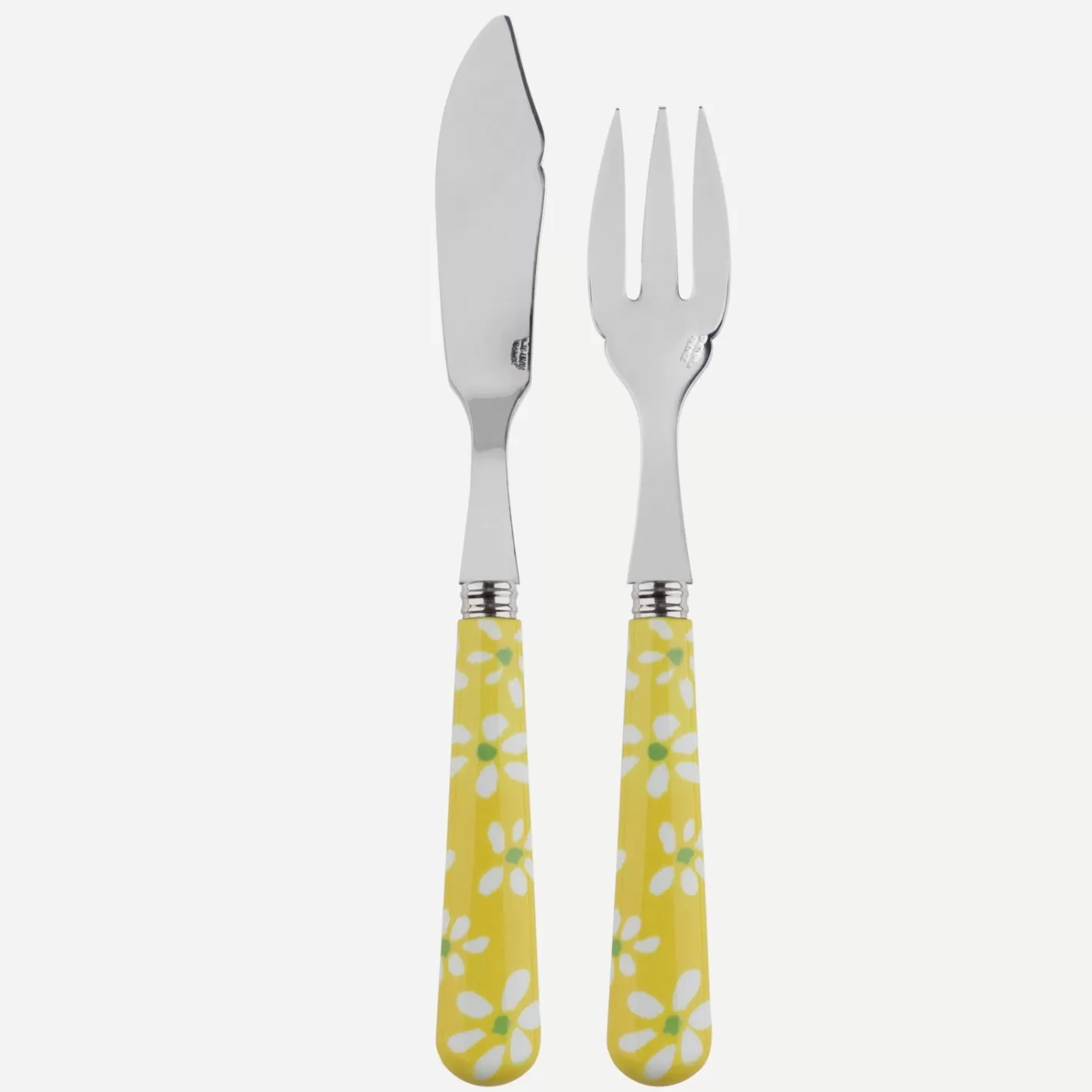 Sabre Paris Fish Knife | Fish Fork>Daisy, Yellow