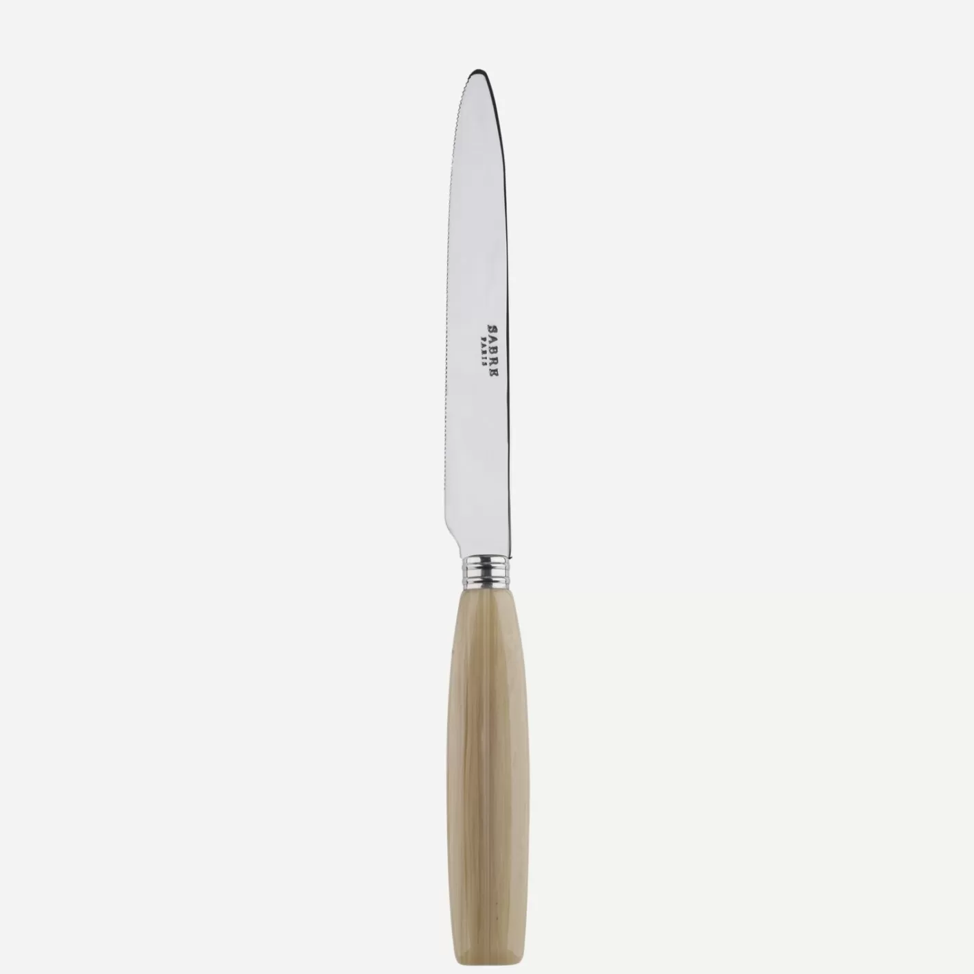 Sabre Paris Serrated Dinner Knife Blade>Djembe, Faux Horn