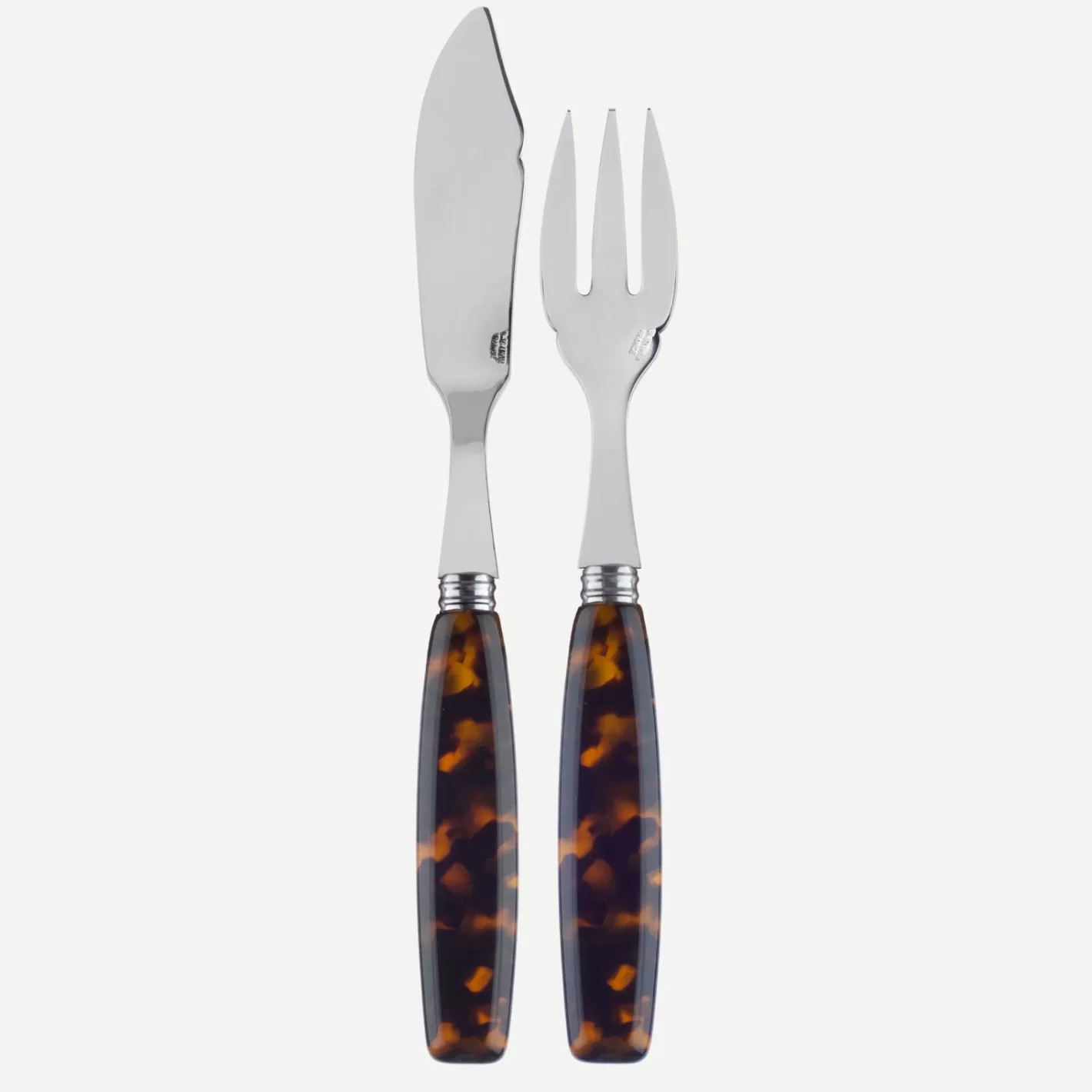 Sabre Paris Fish Knife | Fish Fork>Djembe, Faux Tortoise