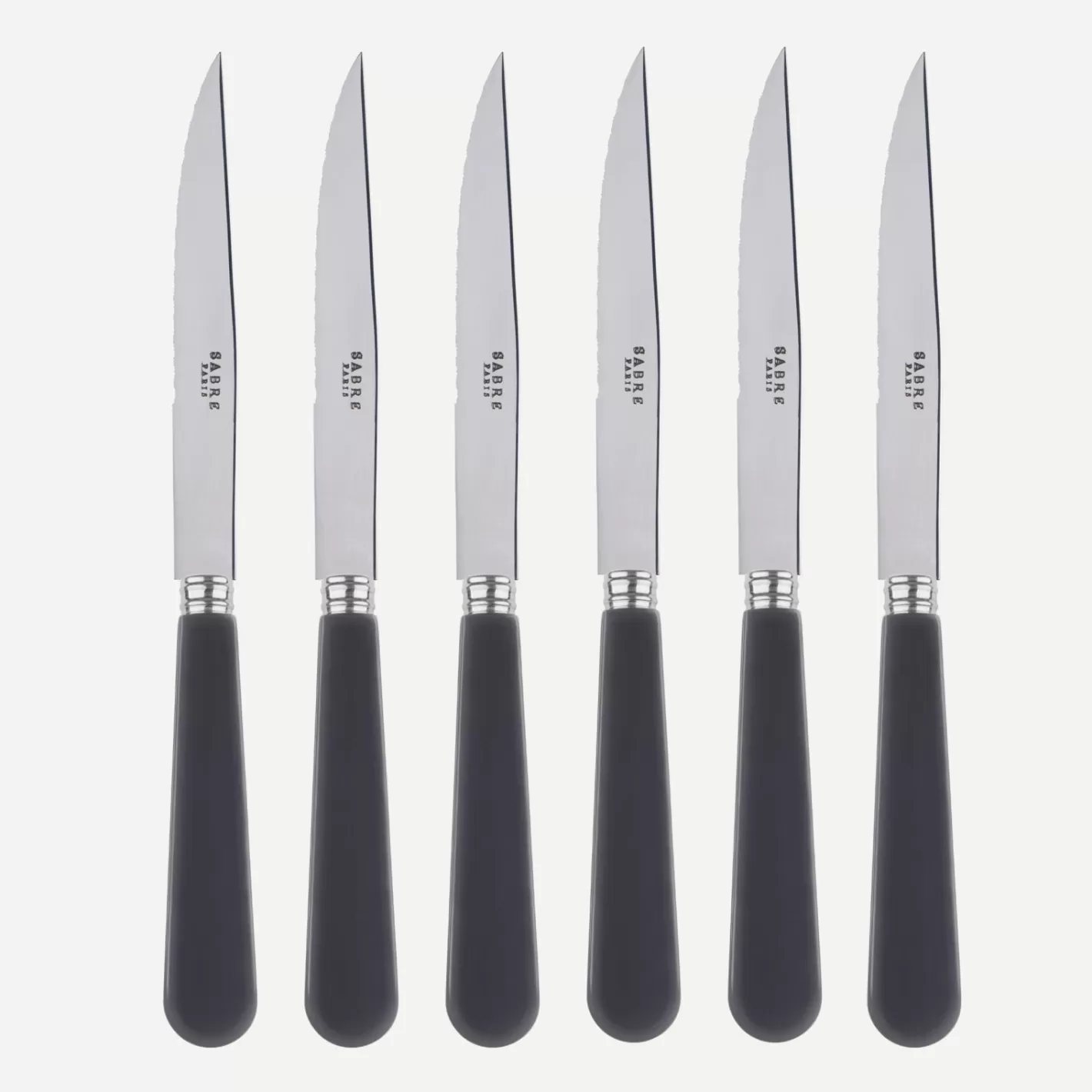 Sabre Paris Set Of 6 Steak Knives>Duo, Dark grey