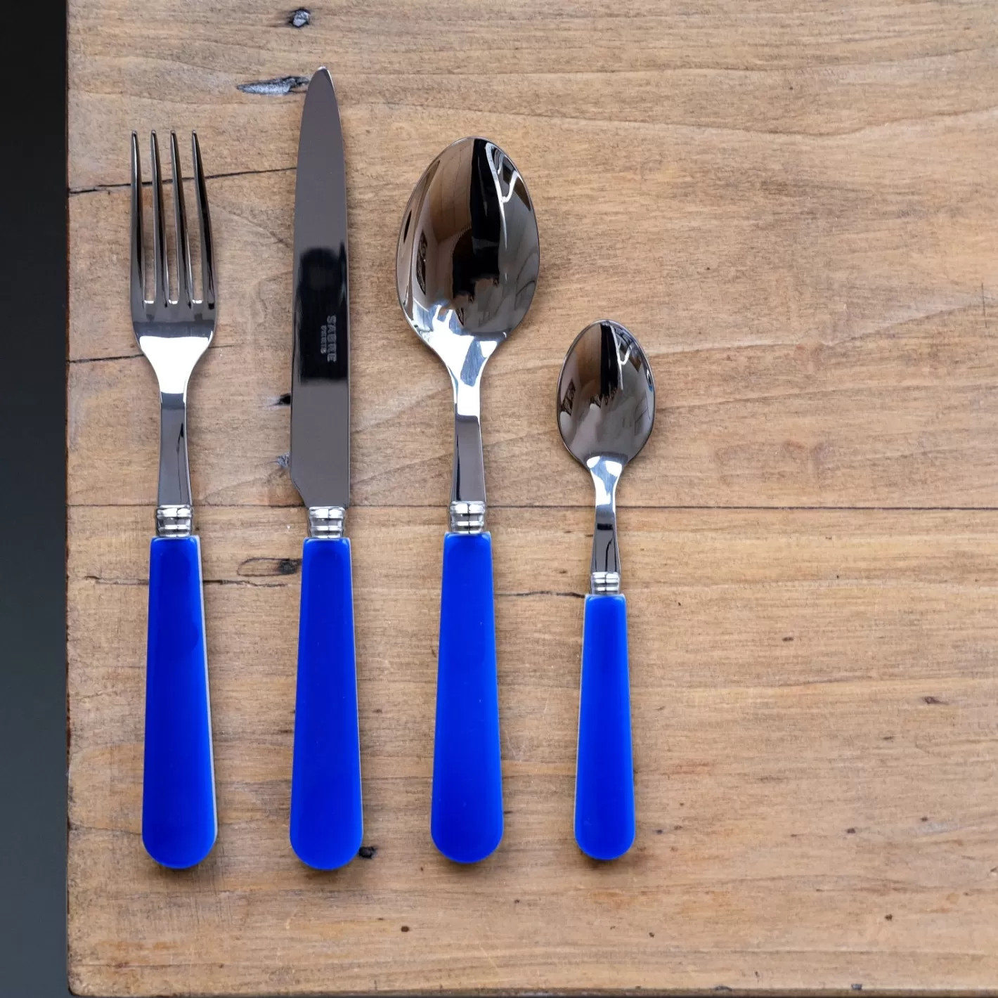 Sabre Paris Dinner Fork>Duo, Lapis blue