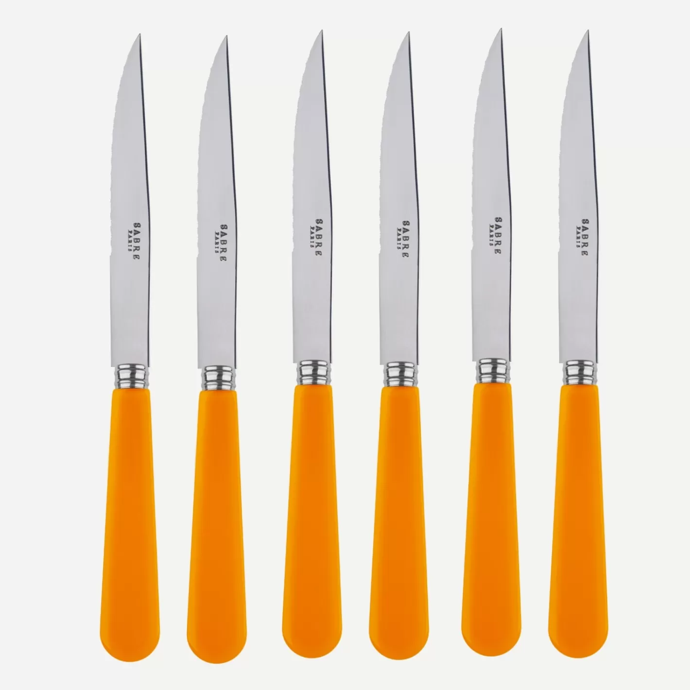 Sabre Paris Set Of 6 Steak Knives>Duo, Orange