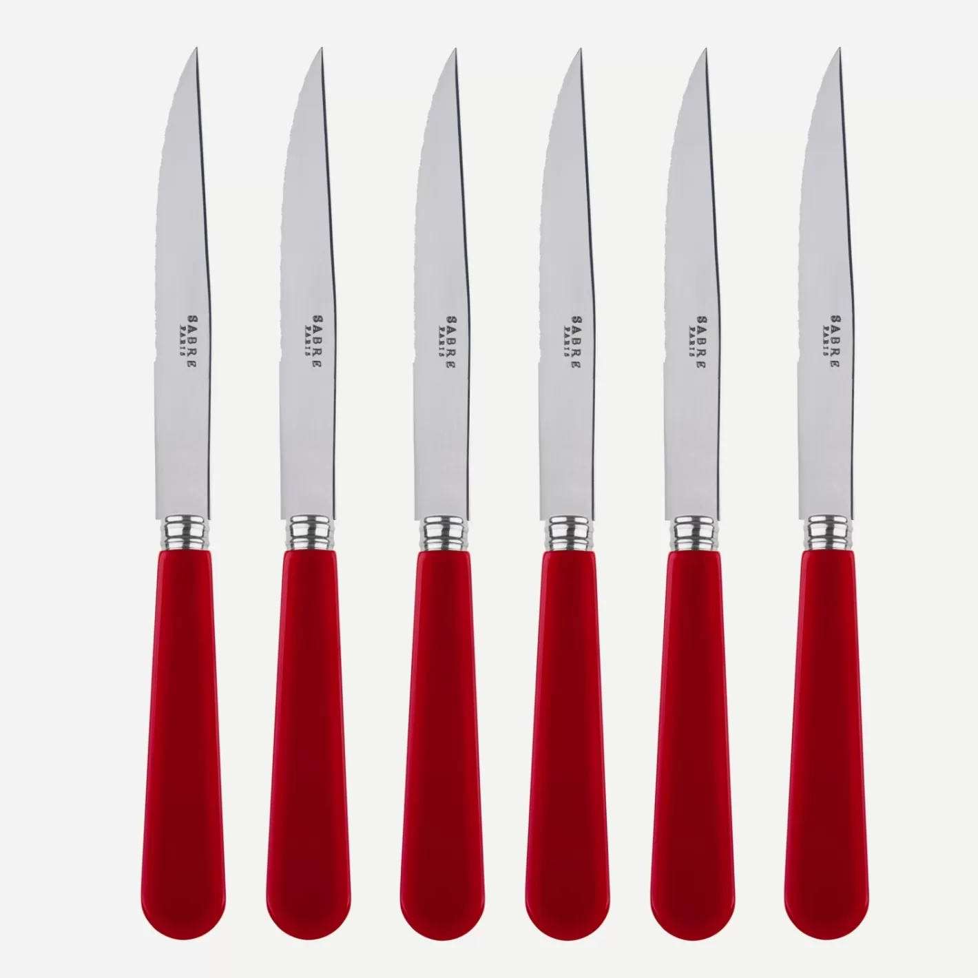 Sabre Paris Set Of 6 Steak Knives>Duo, Red