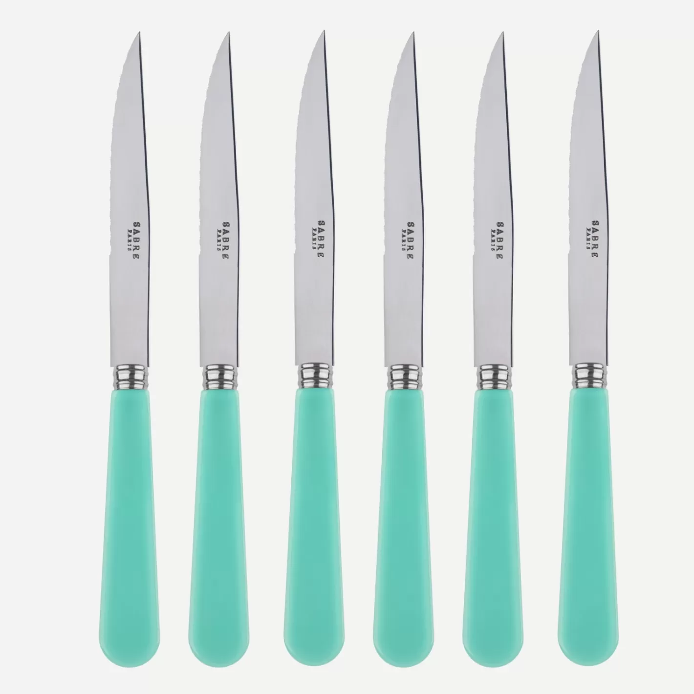 Sabre Paris Set Of 6 Steak Knives>Duo, Turquoise