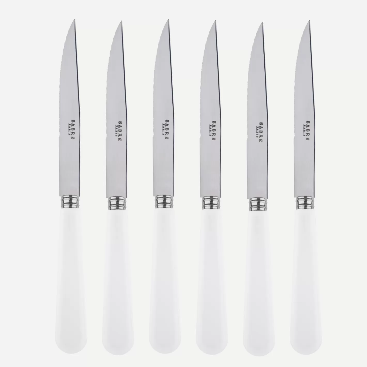 Sabre Paris Set Of 6 Steak Knives>Duo, White