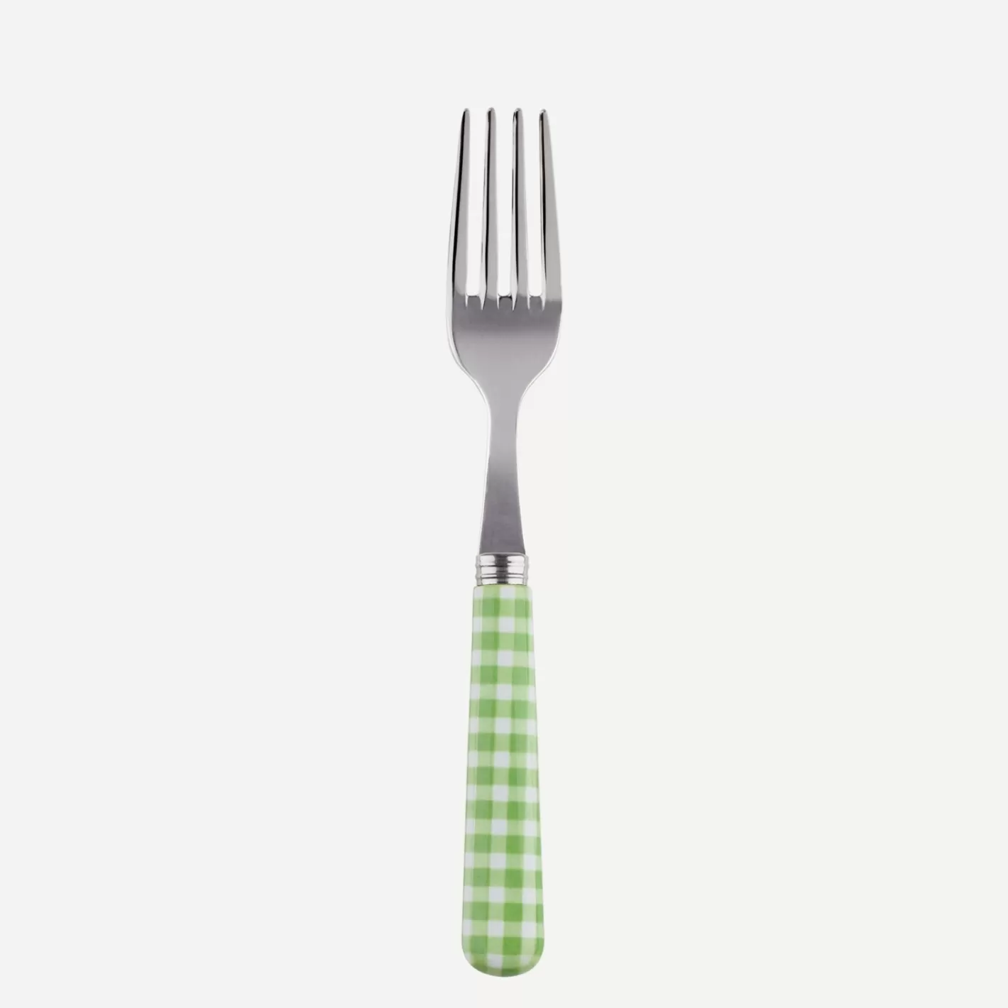 Sabre Paris Small Fork>Gingham, Garden green