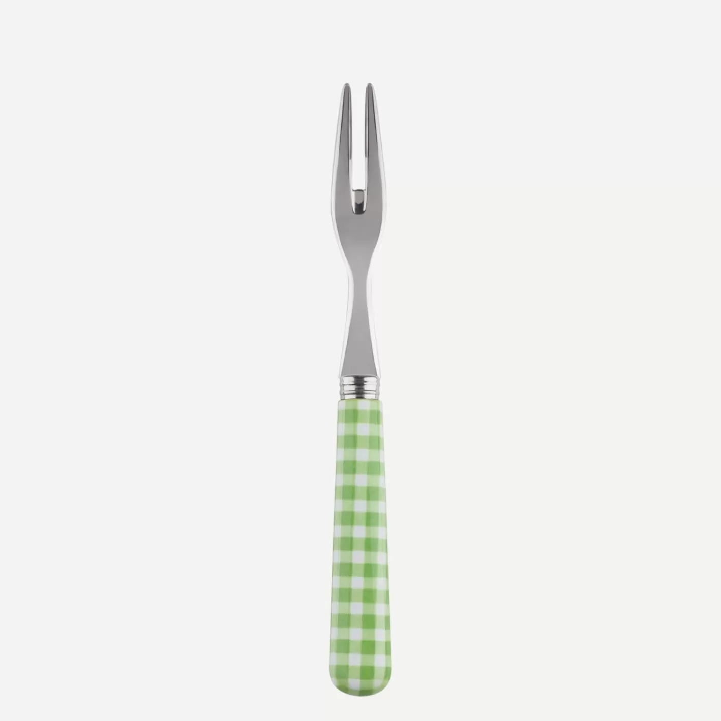 Sabre Paris Cocktail Fork>Gingham, Garden green