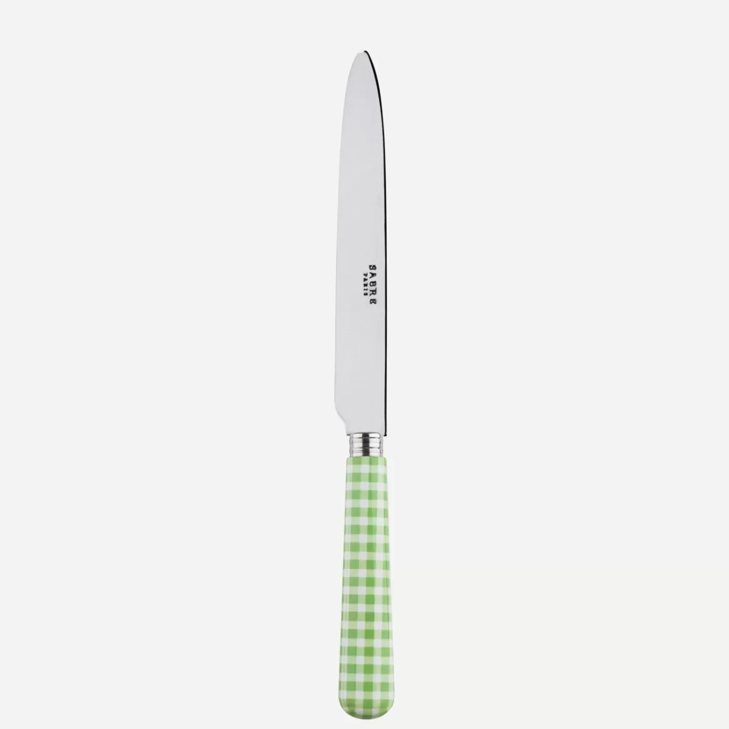 Sabre Paris Dinner Knife>Gingham, Garden green