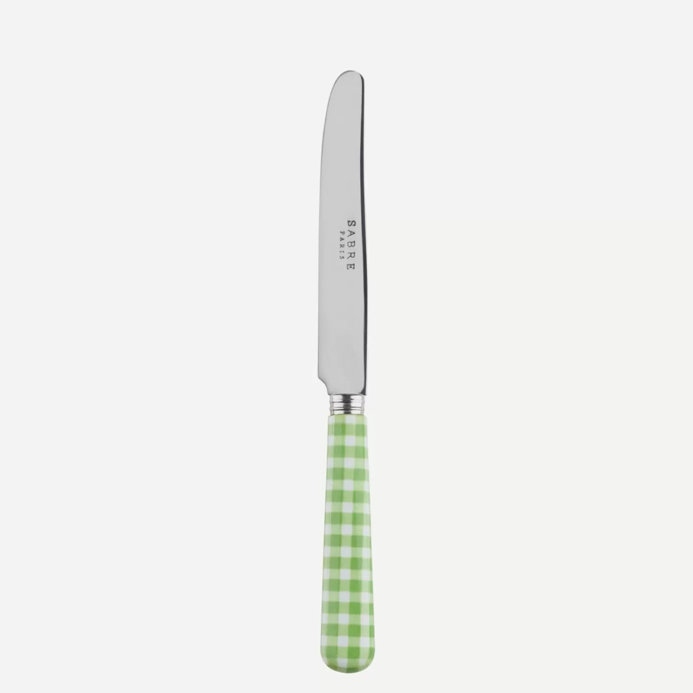 Sabre Paris Breakfast Knife>Gingham, Garden green