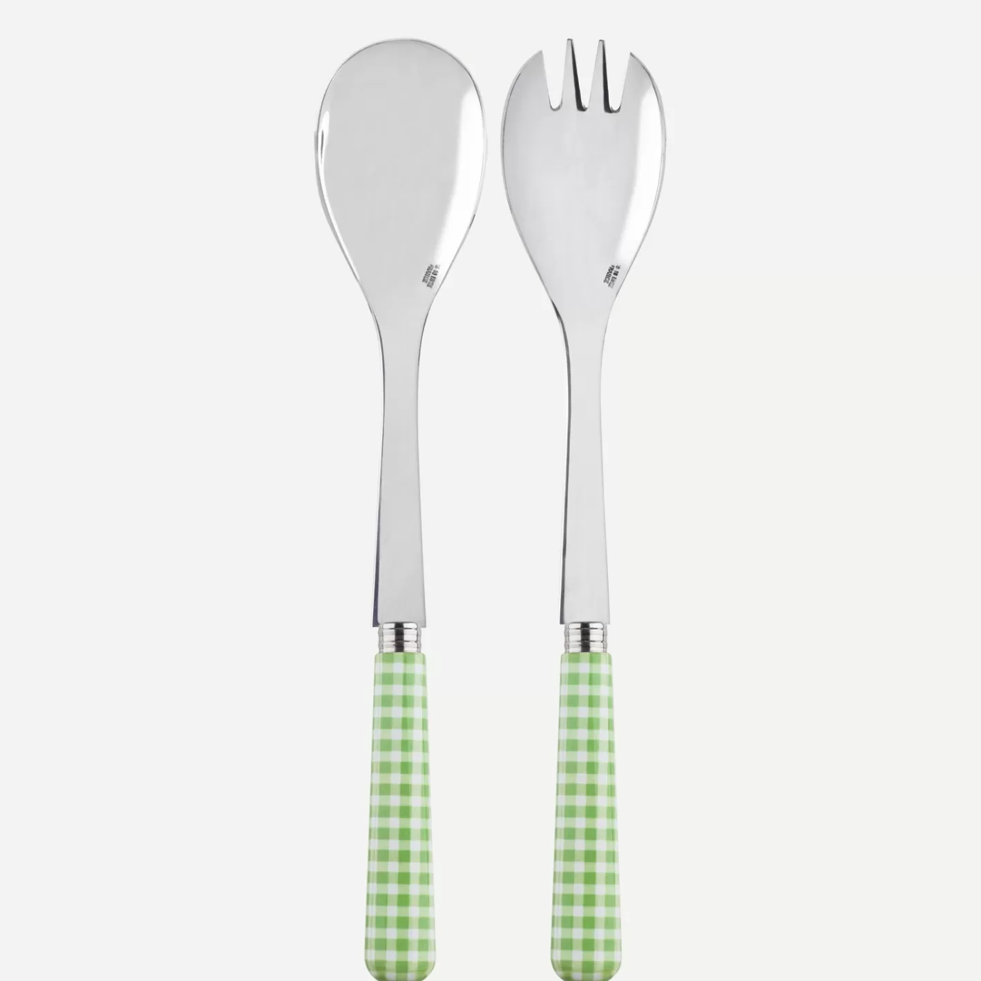 Sabre Paris Salad Set>Gingham, Garden green