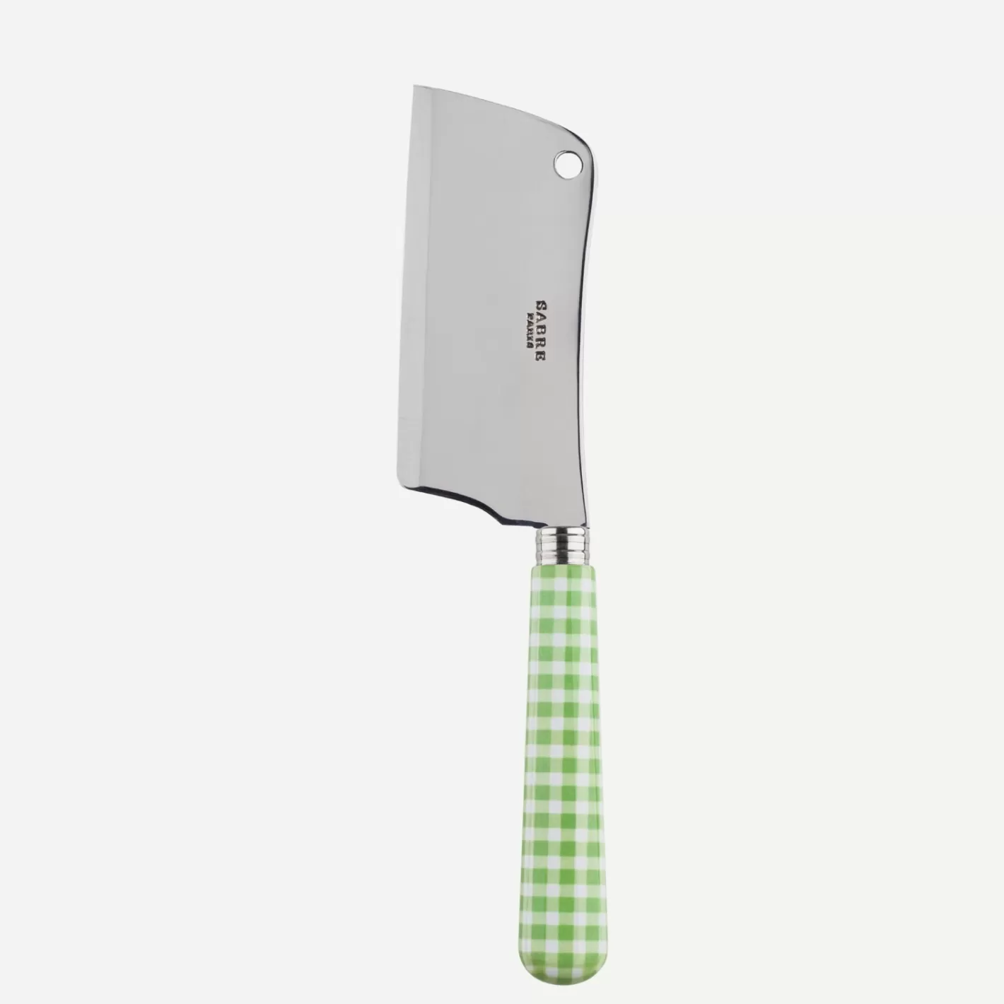 Sabre Paris Cheese Cleaver>Gingham, Garden green